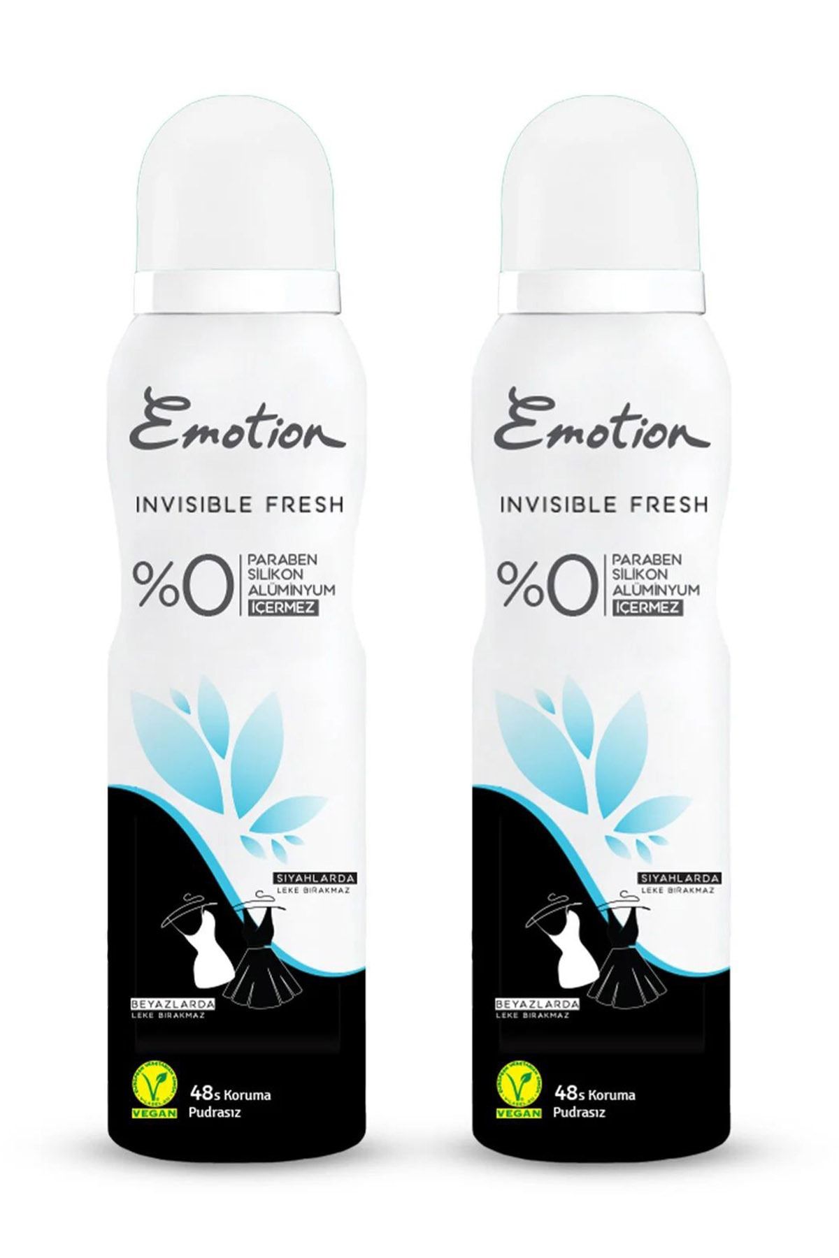 Emotion 2 Adet Black&white Invisible Fresh Kadın Deodorant 150 Ml
