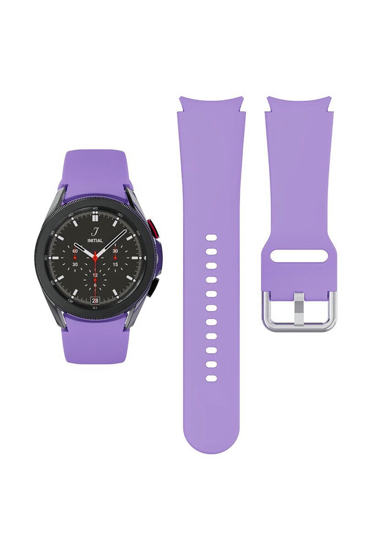 NovStrap Samsung Galaxy Watch 5 Pro 45mm / Watch 5 40mm 44mm Uyumlu Kordon Tam Uyumlu Pimli Silikon