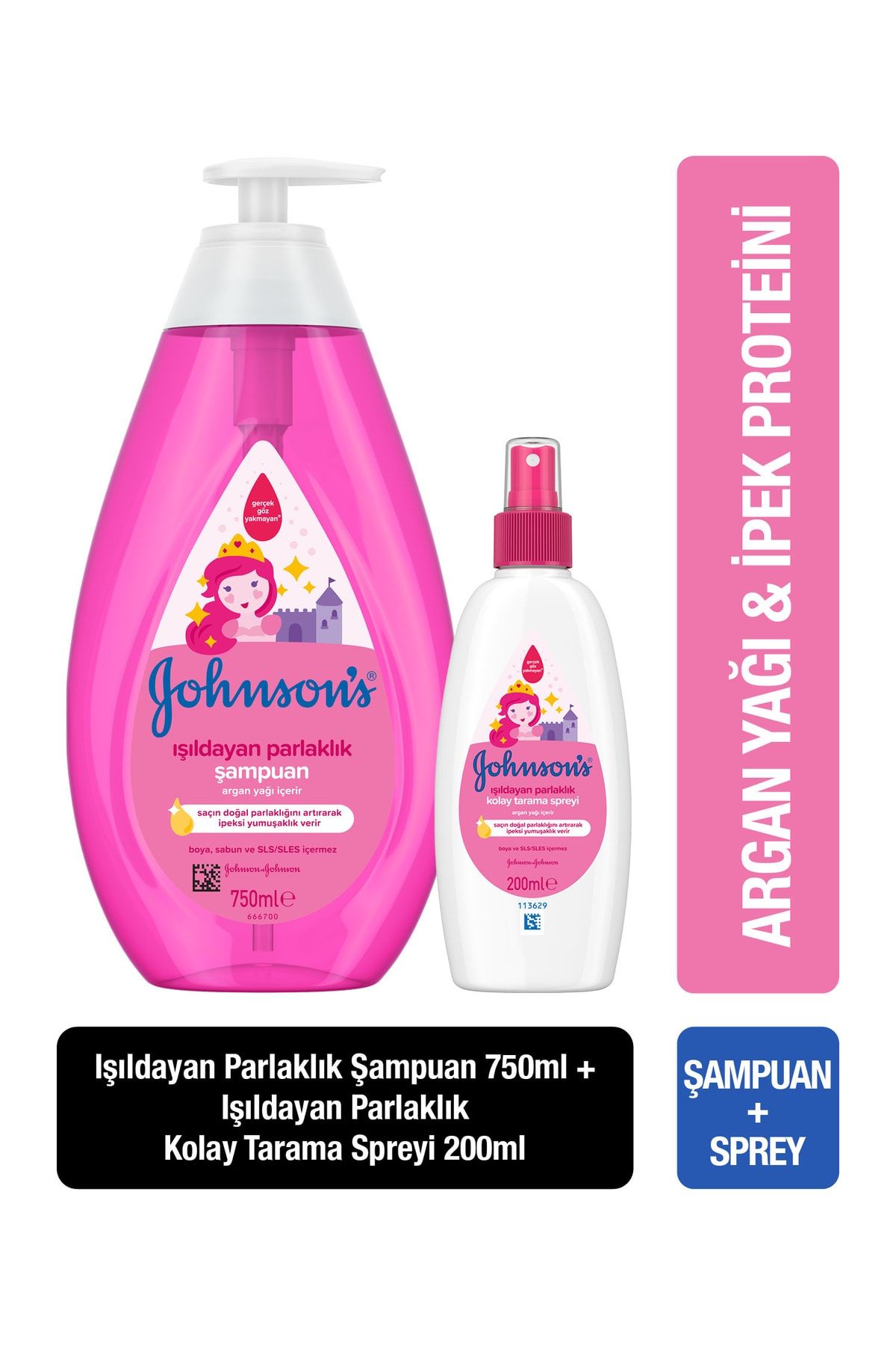 Johnson's Işıldayan Parlaklık Bebek Şampuanı + Işıldayan Parlaklık Kolay Tarama Saç Spreyi