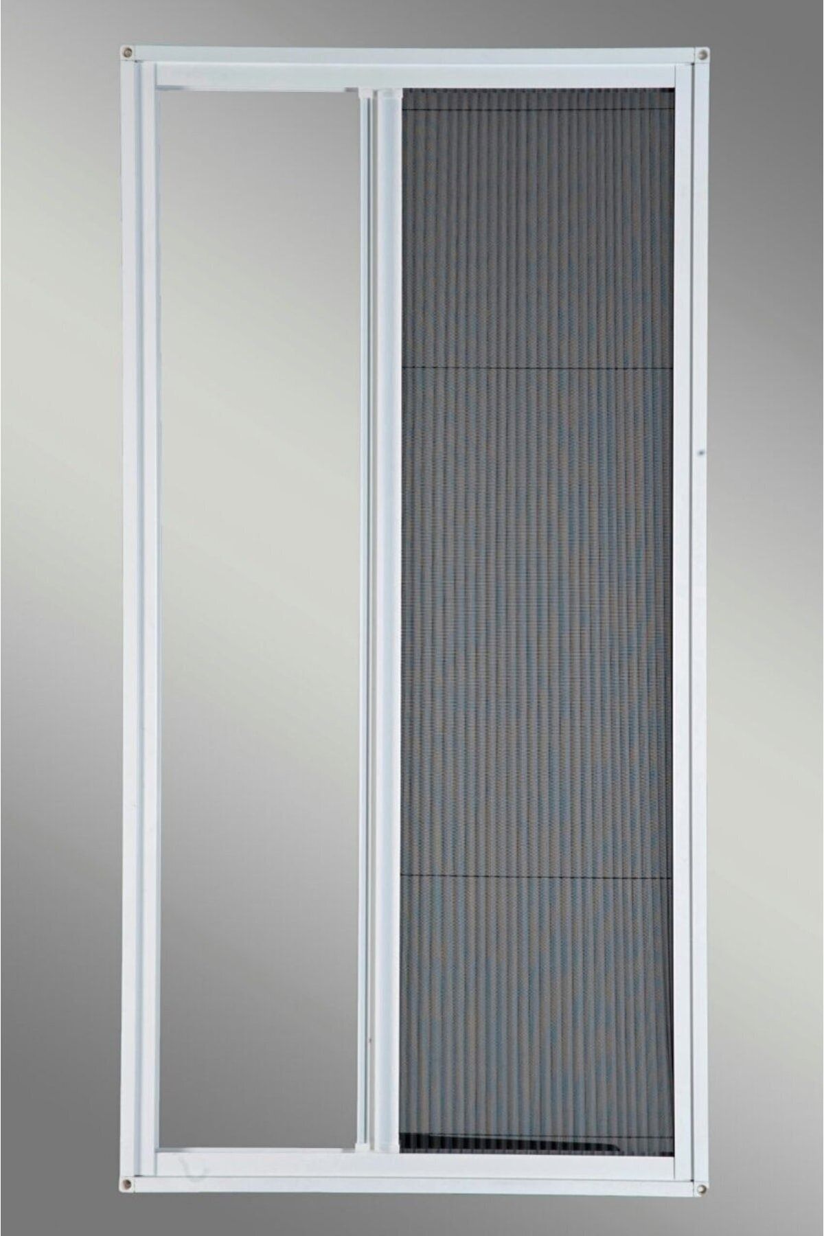 Genel Markalar Plise Pileli Sürgülü Kapı Sinekliği ( Demir Kapı,pimapen Kapı)0,90 Cm-0,210 Cm - Beyaz