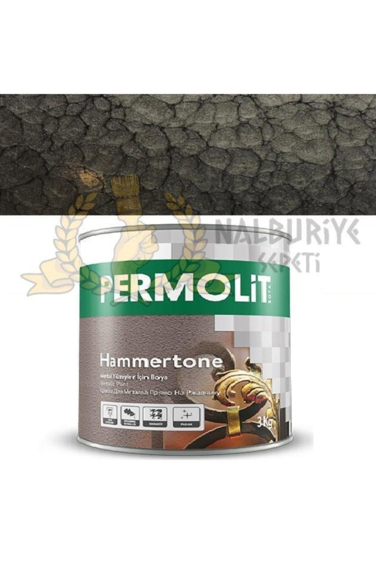 Permolit Hammerton Antrasit Metal Boyası 2.2 Lt.