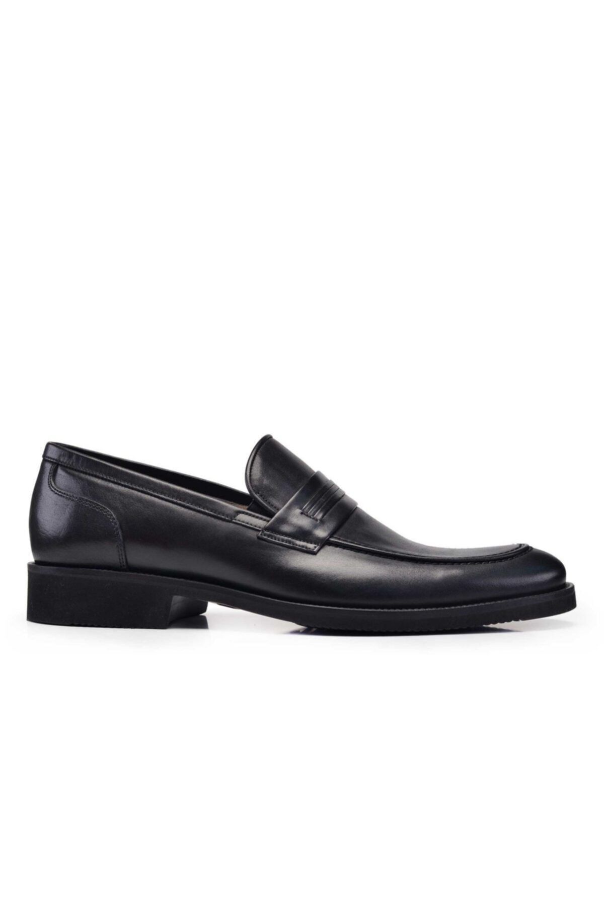 Nevzat Onay Hakiki Deri Siyah Klasik Loafer Erkek Ayakkabı -7569-