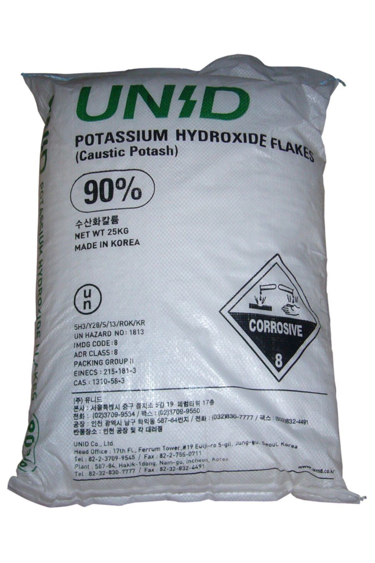 MSI Potasyum Hidroksit Unid; Kore Menşeli 25kg