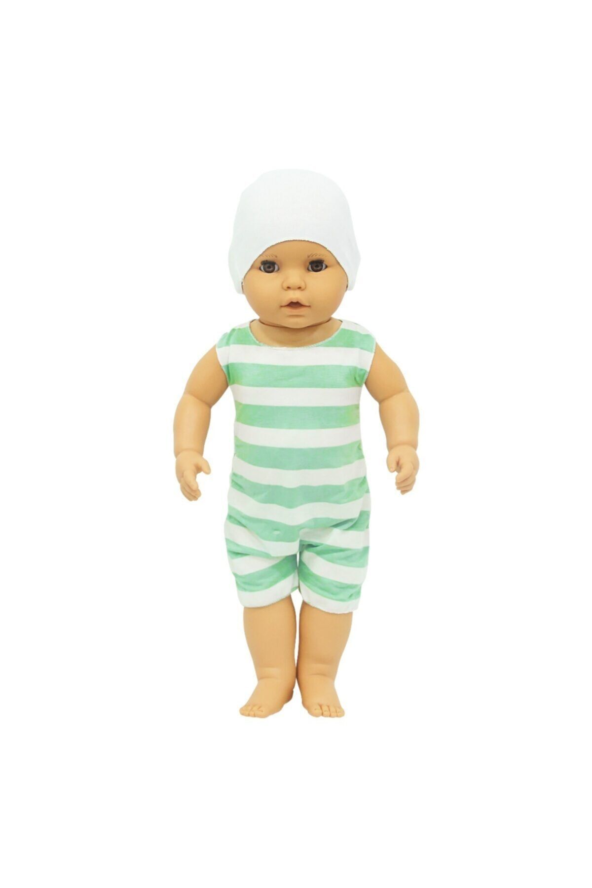 Sunman Beyaz Şapkalı Konuşan Saçsız Oyuncak Bebek 60 cm