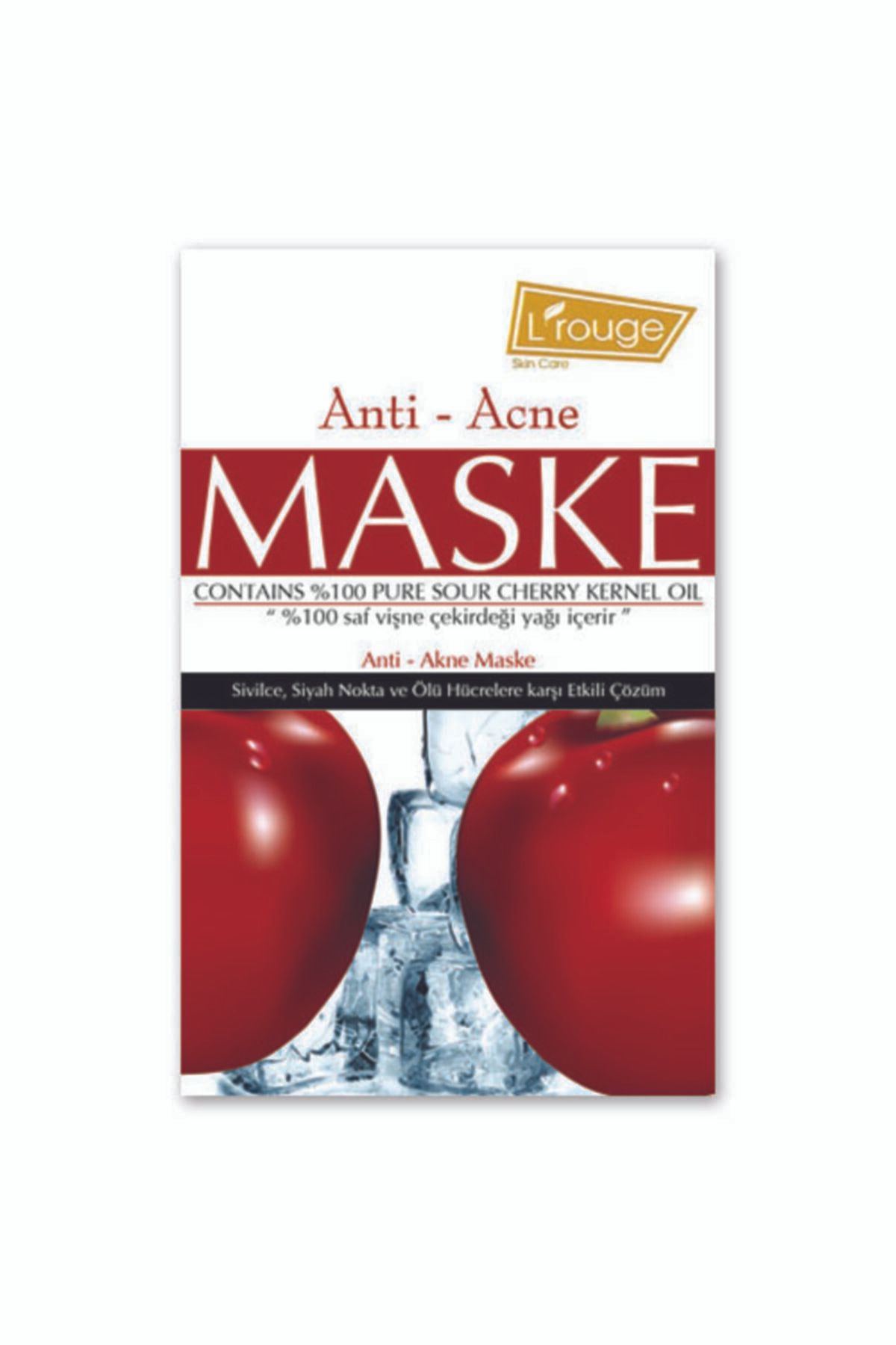 L'ROUGE Anti-acne Maske 6x15 ml %100 Saf Vişne Çekirdeği Yağı
