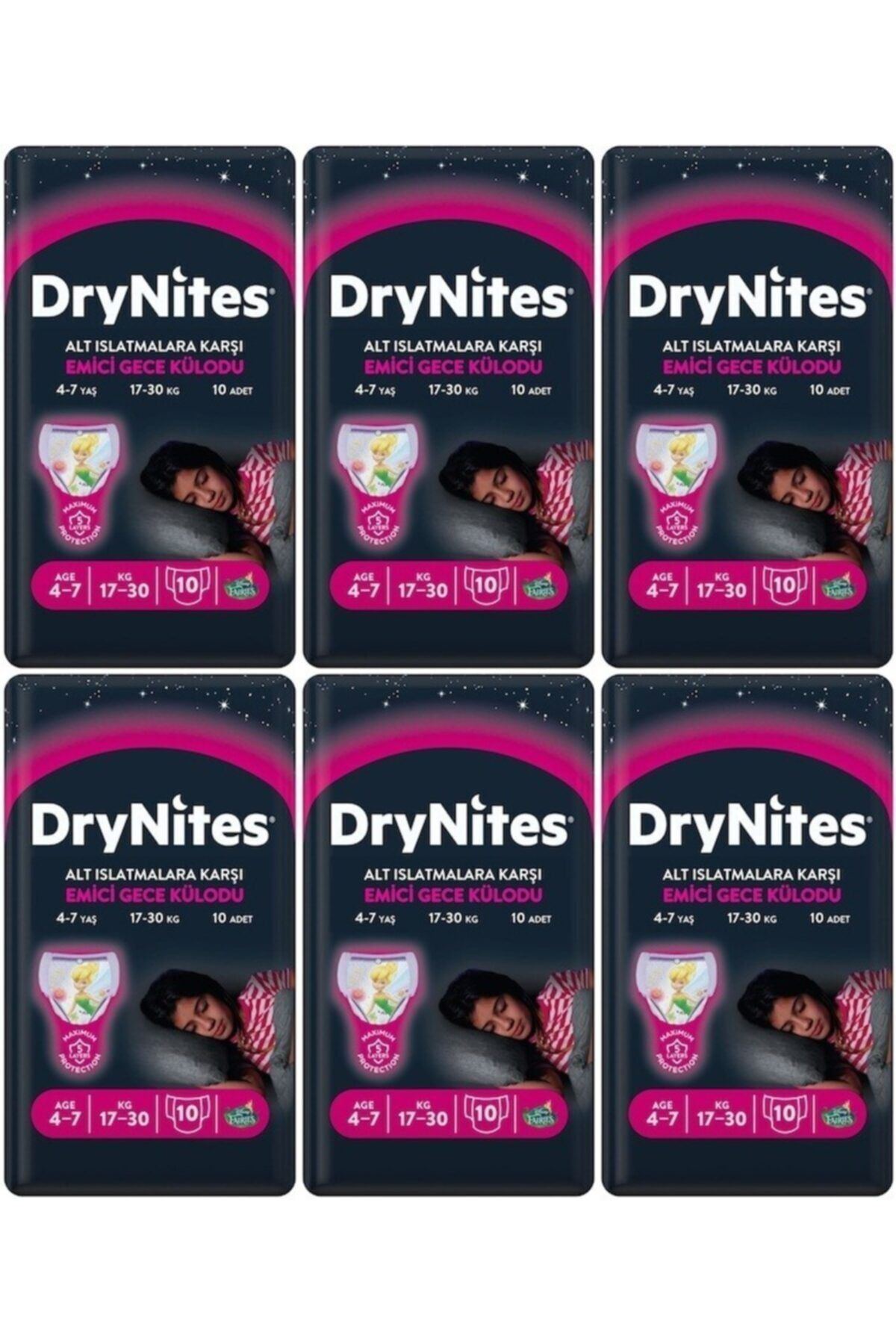 Huggies Drynites Kız Gece Emici Külodu 4-7 Yaş 60 Adet