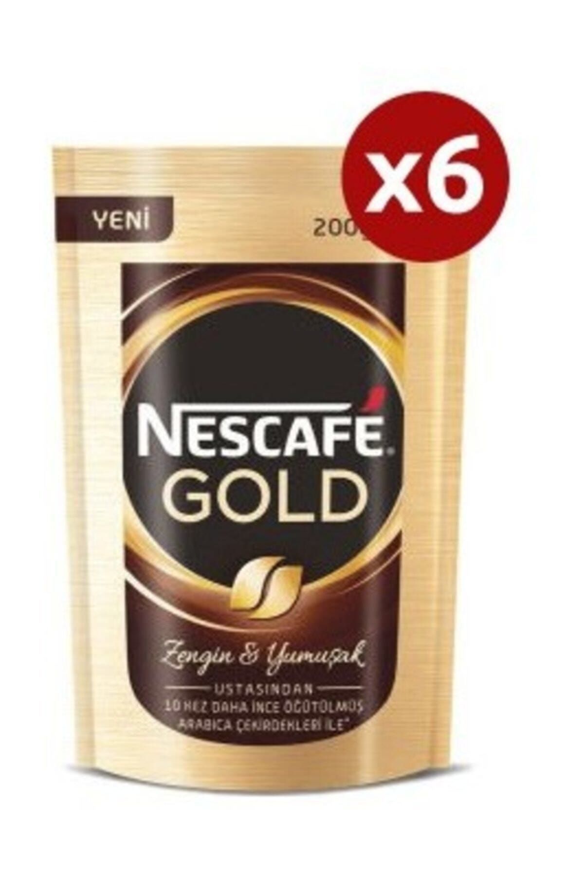 Nestle Nescafe Gold Kahve Eko Paket 200 gr 6'lı Set