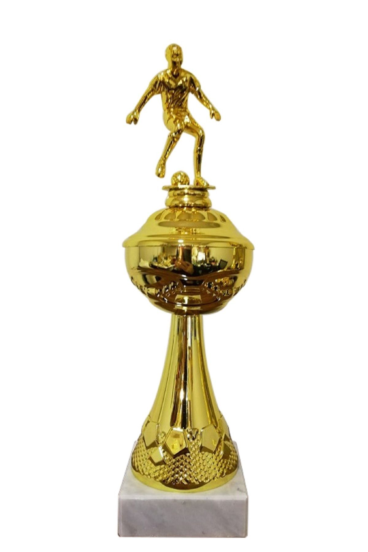 ASOS Metal Çanaklı Futbol Figürlü Ödül Kupası ( 35 Cm )