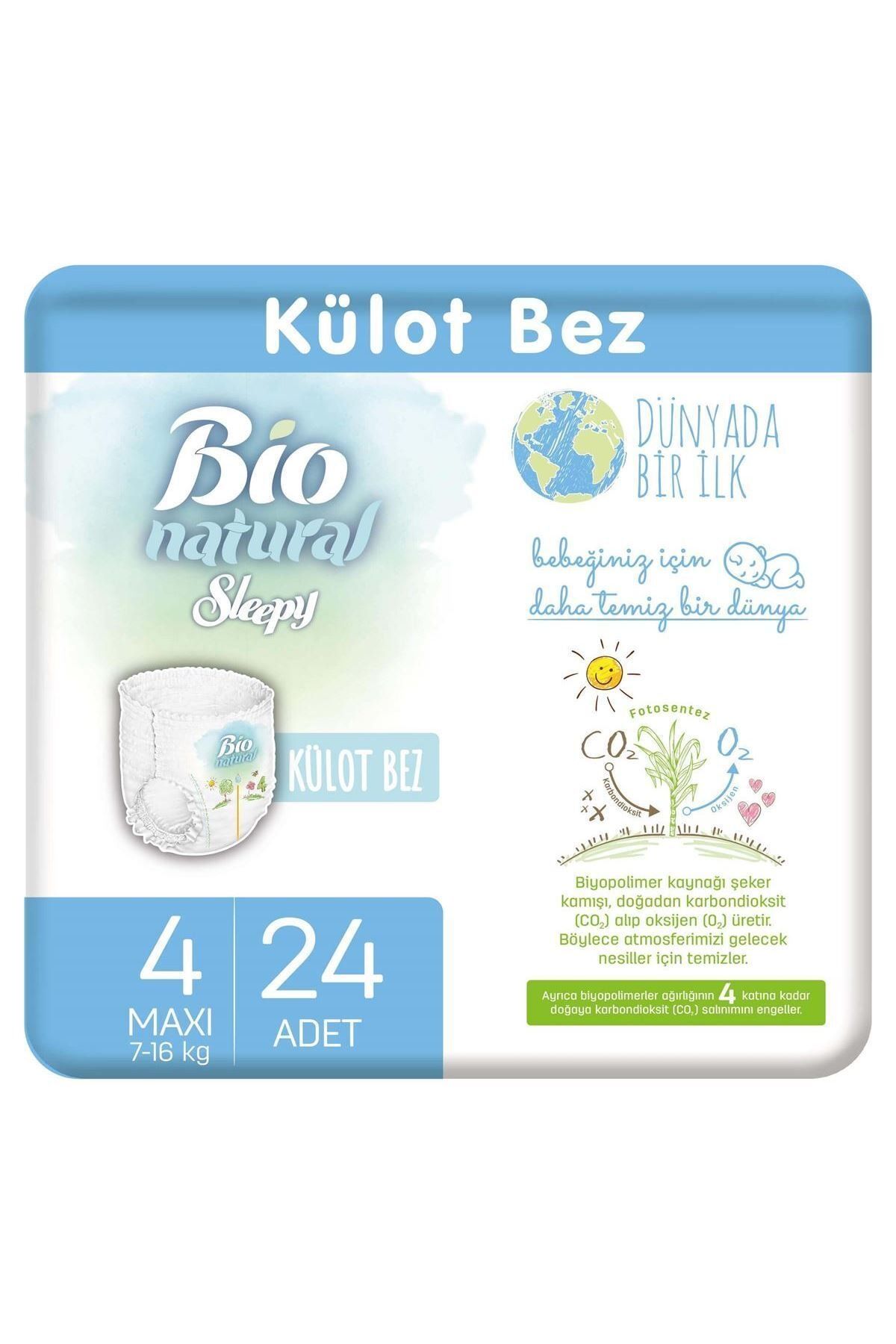 Sleepy Bio Natural Külot Bez 4 Numara Maxi 24 Adet