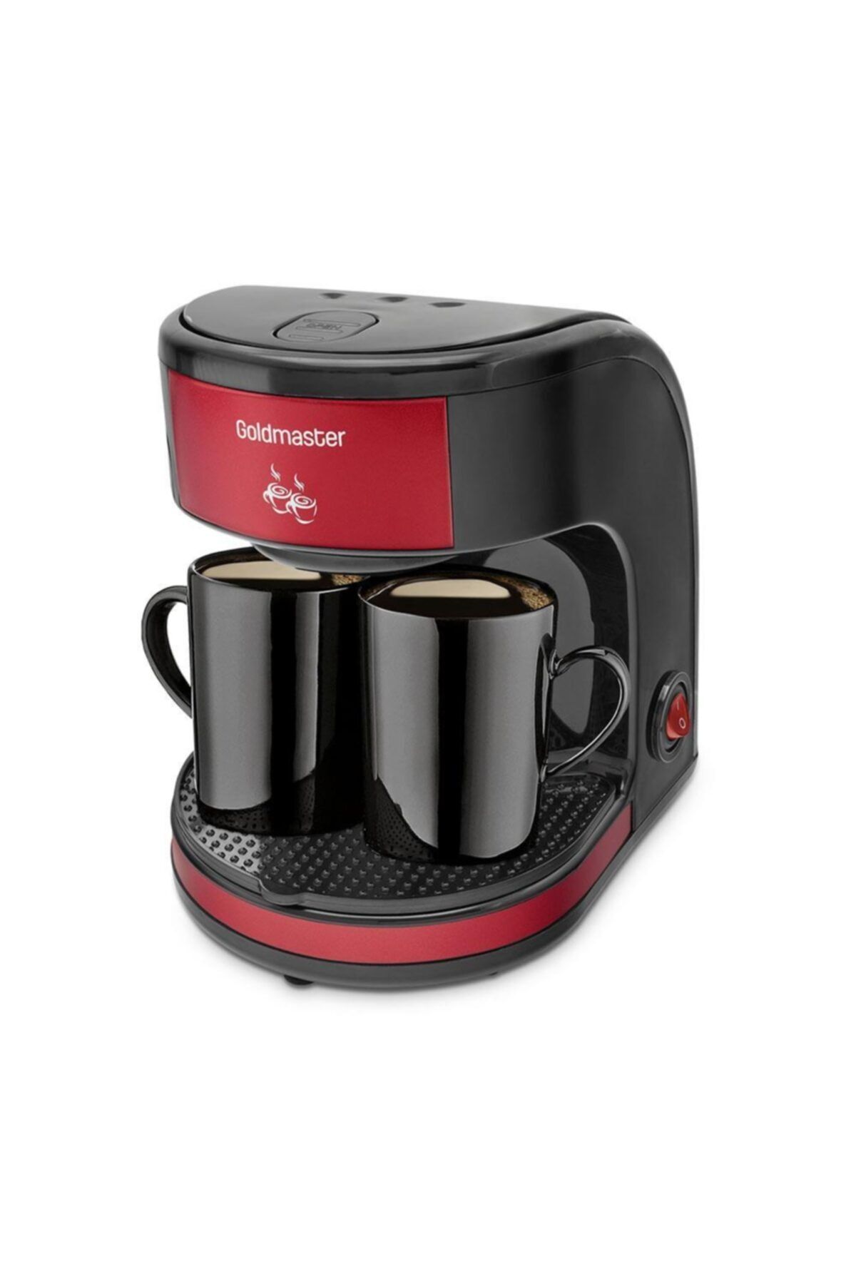 GoldMaster Bi Kahve Kırmızı Çift Kupalı Filtre Kahve Makinesi