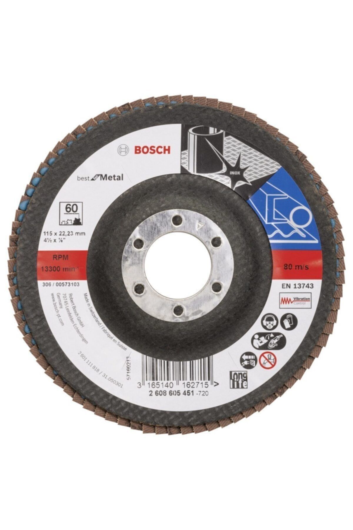 Bosch Best For Metal Flap Disk 115 mm 60 K
