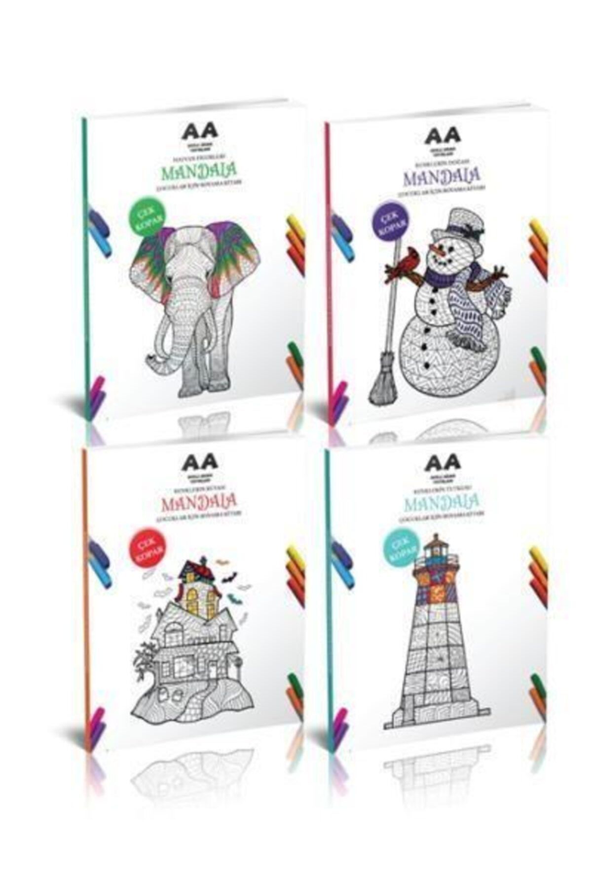 Genel Markalar Çocuklar Için Mandala Boyama Seti (4 Kitap)