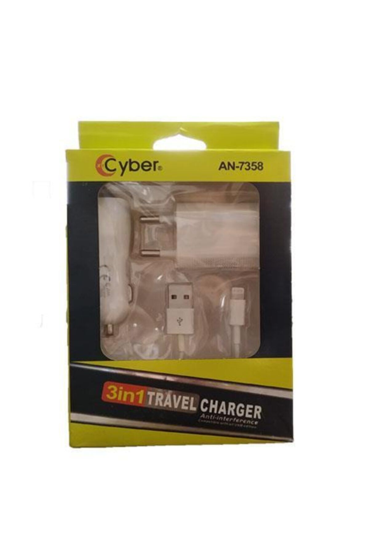 Cyber An-7358 3in1 Travel Lightning Şarj Aleti