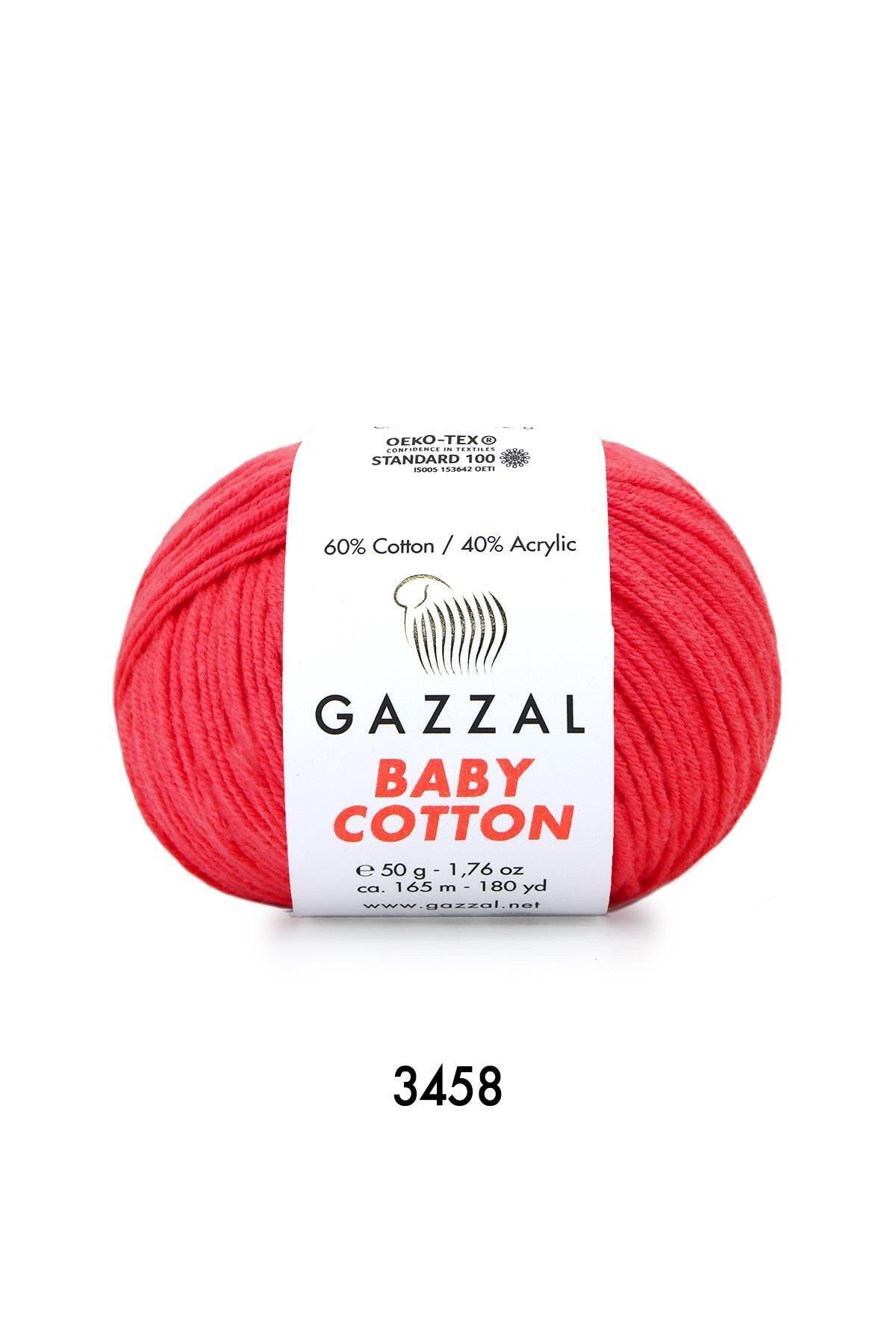 Gazzal Baby Cotton 50 Gr-3458- Neon Pembe
