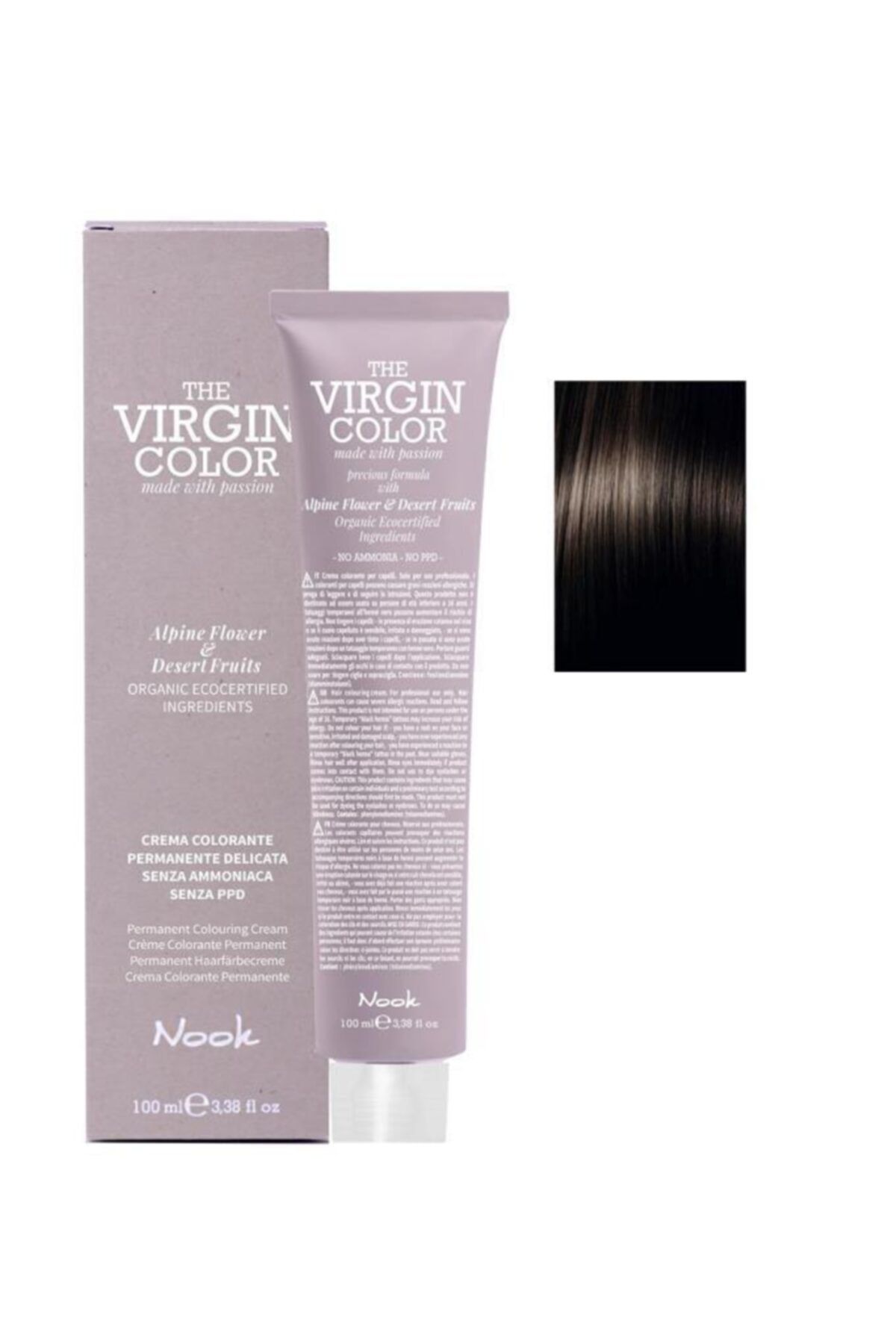 Nook The Virgin Color Amonyaksız Saç Boyası 44.0 Yoğun Kestane 100 ml