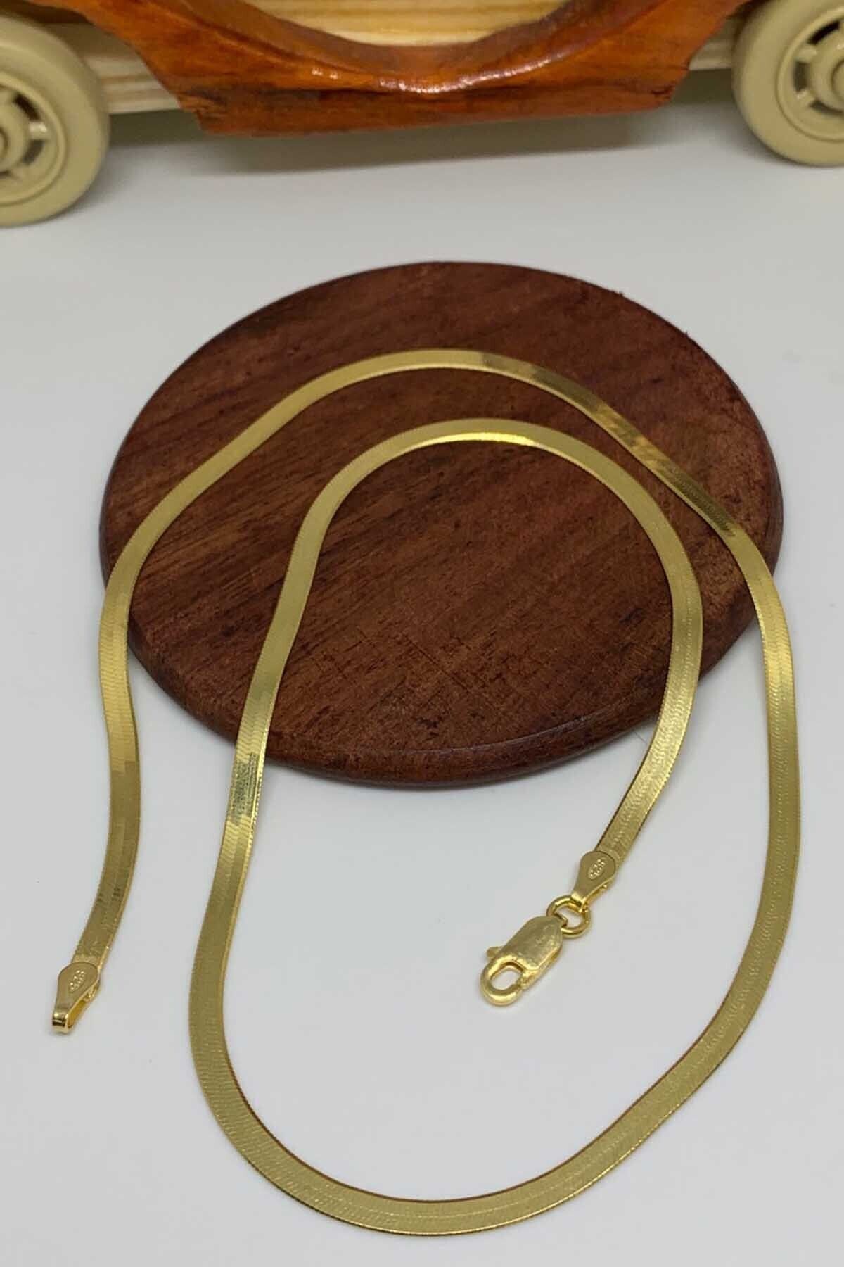 Artuklu Telkari Italyan Ezme Altın(GOLD) Kaplama 50cm Gümüş Zincir Kolye