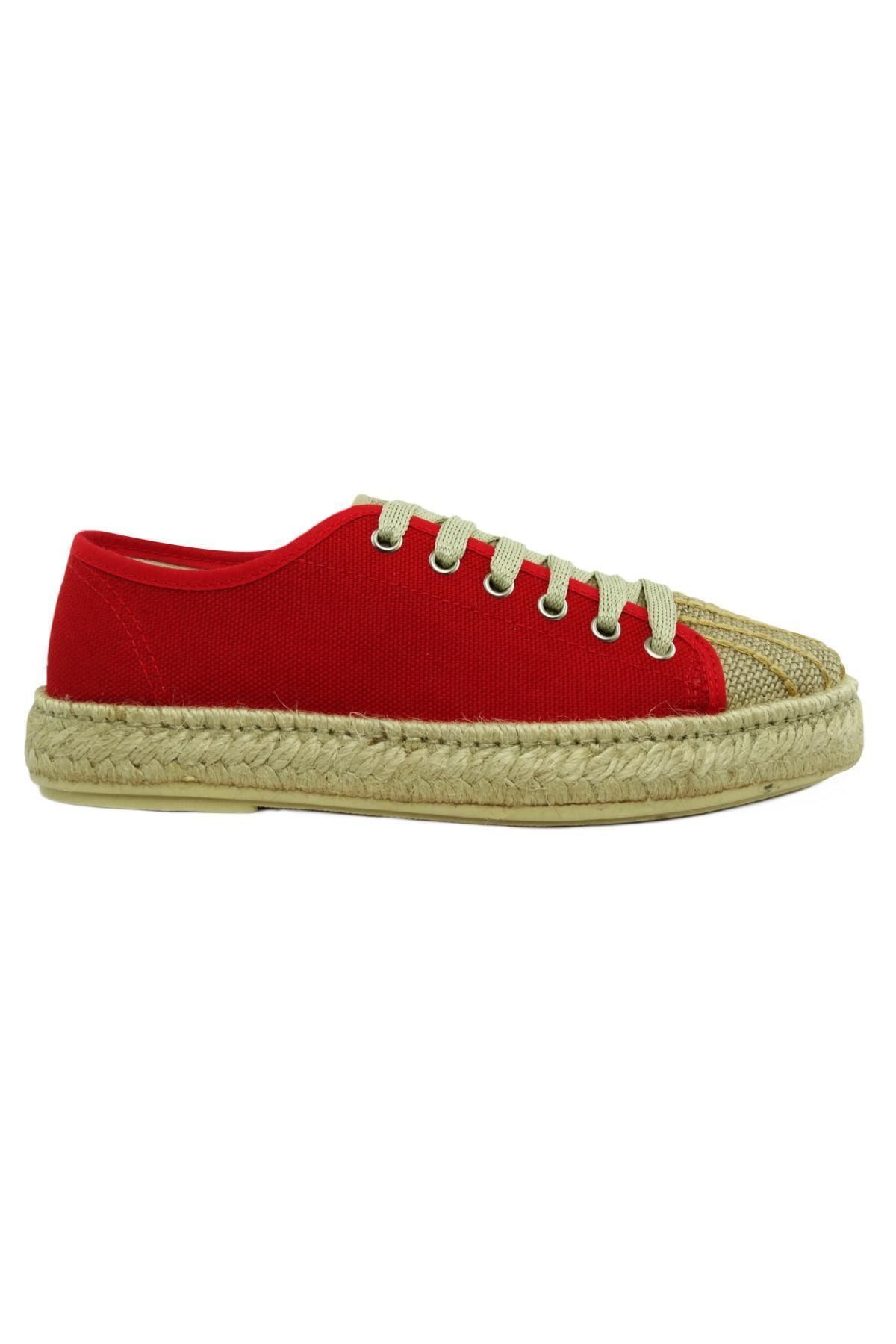 Espargatas Kadın Kırmızı Fiber Tip Ayakkabı
