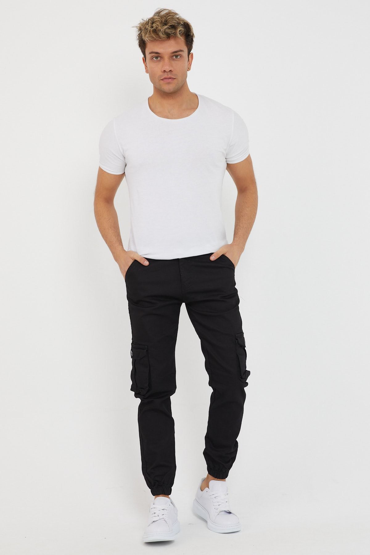 Y&G jeans Erkek Siyah Renk Kargo Cepli Pantalon