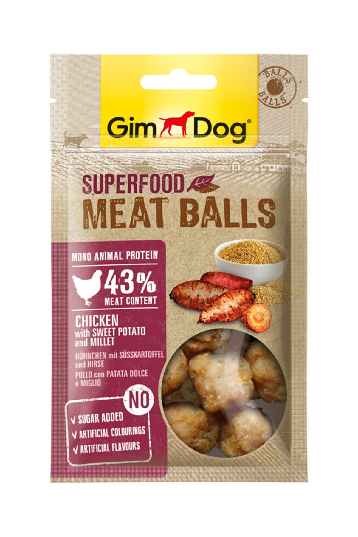 Gimdog Meatballs Tatlı Patatesli Ve Darılı Tavuk 70 gr