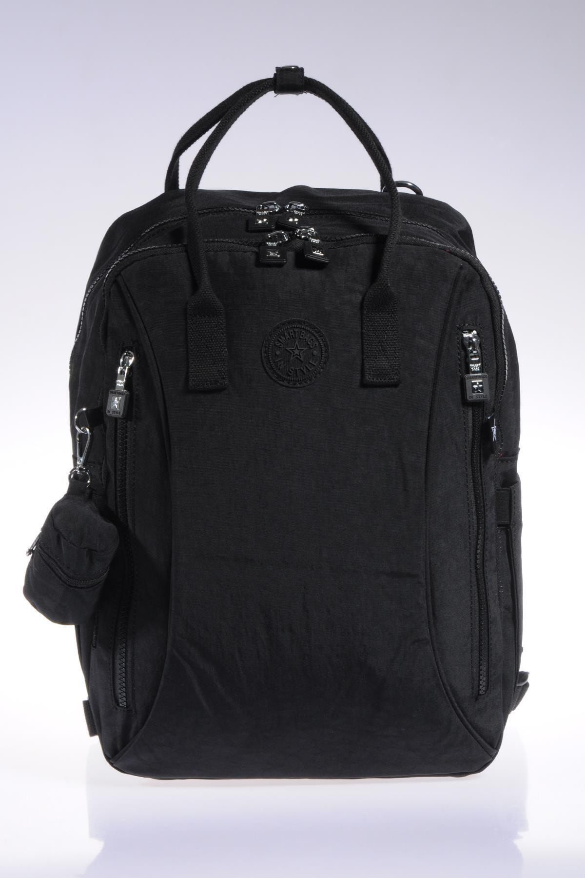 Smart Bags Smb1221-0001 Siyah Kadın Bebek Bakım Sırt Çantası