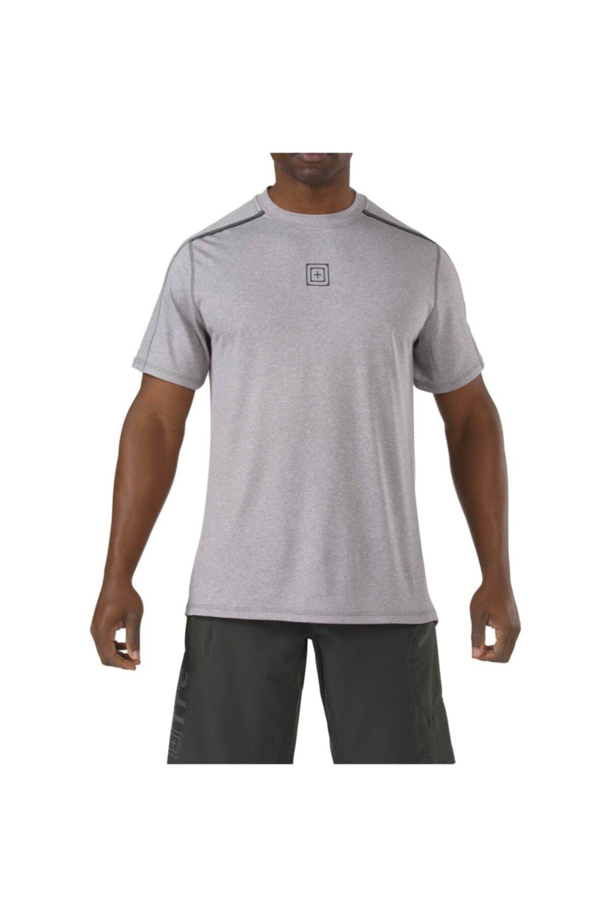 5.11 Tactical Erkek Gri Kısa Kollu Spor Tshirt