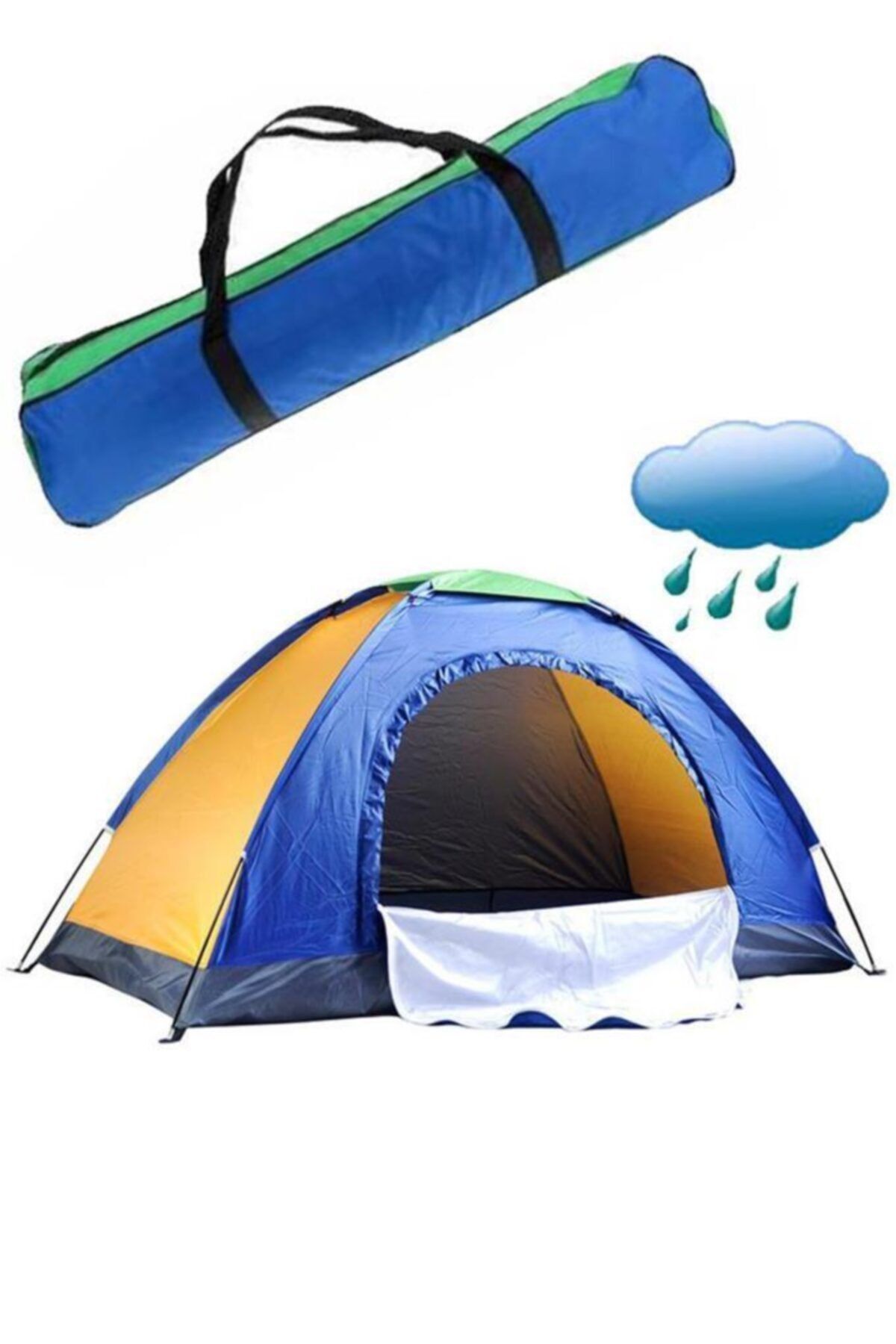 Realx 10 Kişilik Kamp Çadırı Çantalı Kolay Kurulum 3 X 3 X 1.7 Metre
