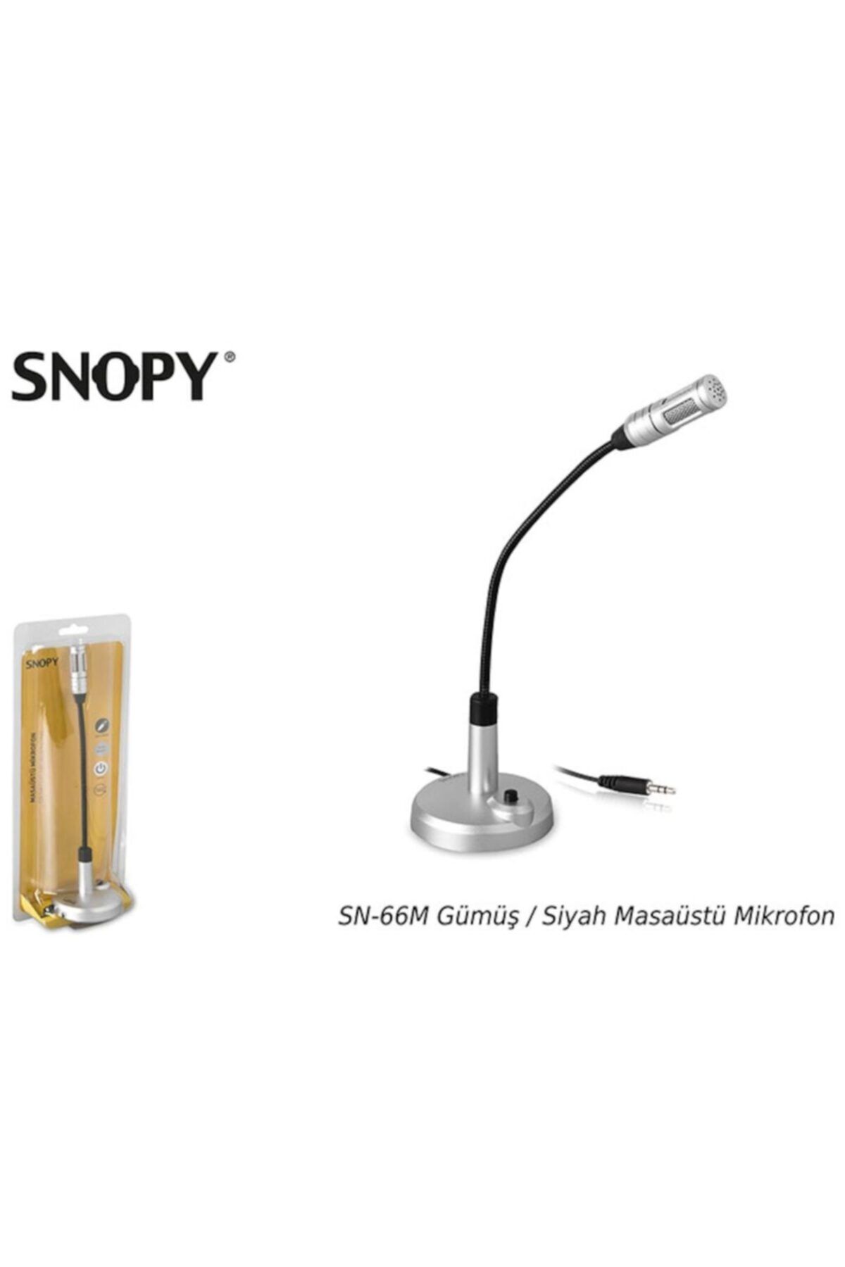 Snopy Sn-66m Gümüş / Siyah Masaüstü Mikrofon