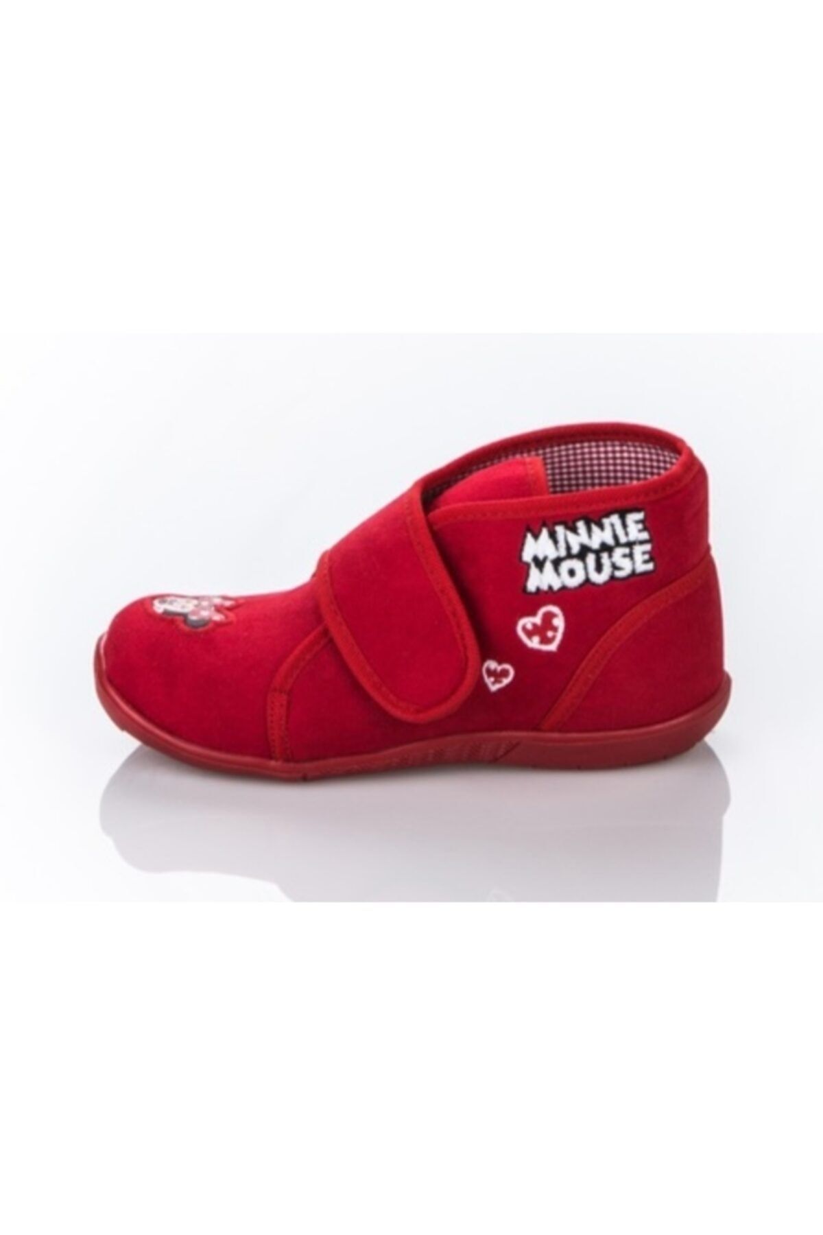 MINNIE MOUSE Lisanslı Disney Kırmızı Ortopedik Kız Çocuk Ev Ve Kreş Ayakkabısı