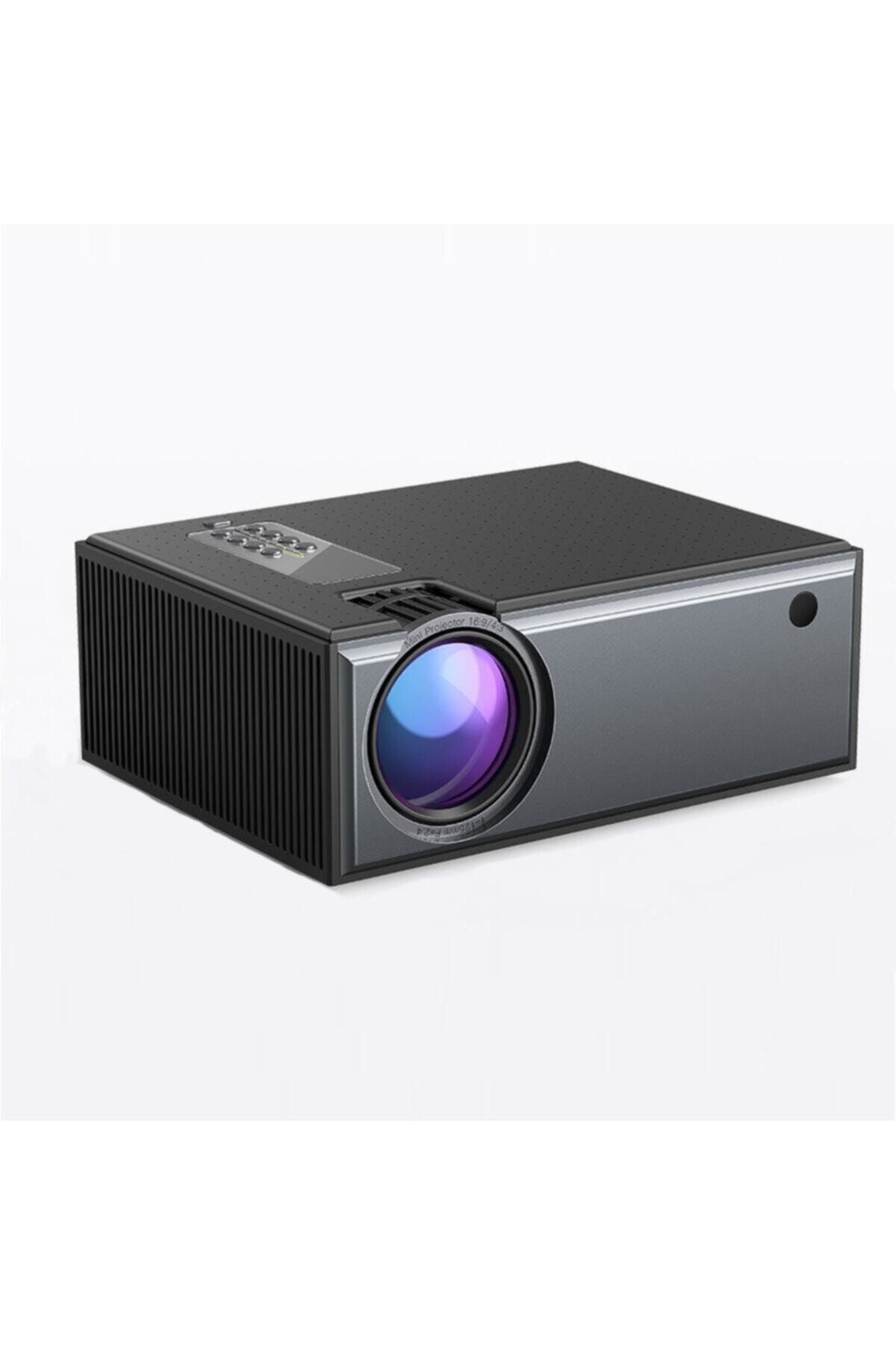 GOGGO Siyah Mini LED 1080p Full HD Sinema Projeksiyon Cihazı C8