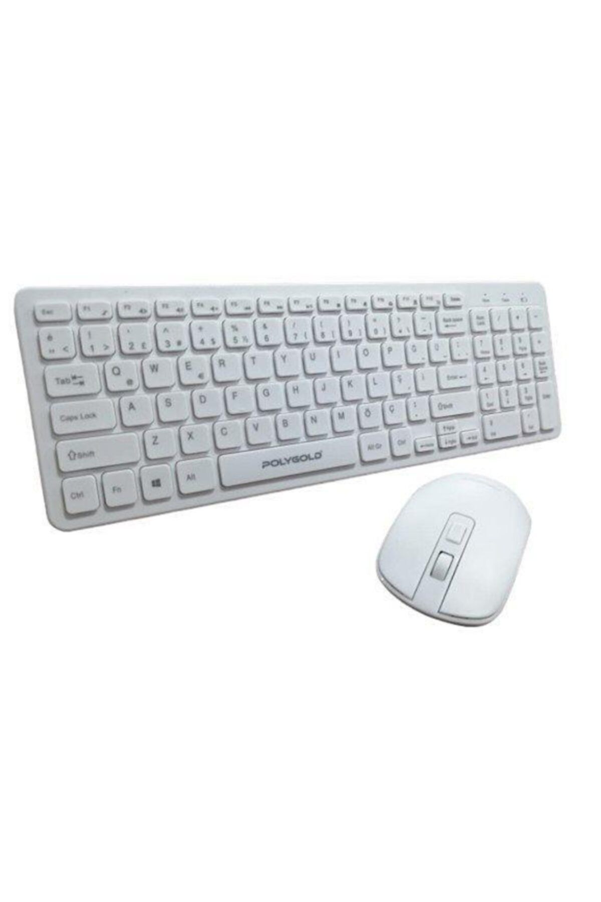 Polygold Pg-8040 Beyaz Slim Kablosuz Klavye Mouse Set
