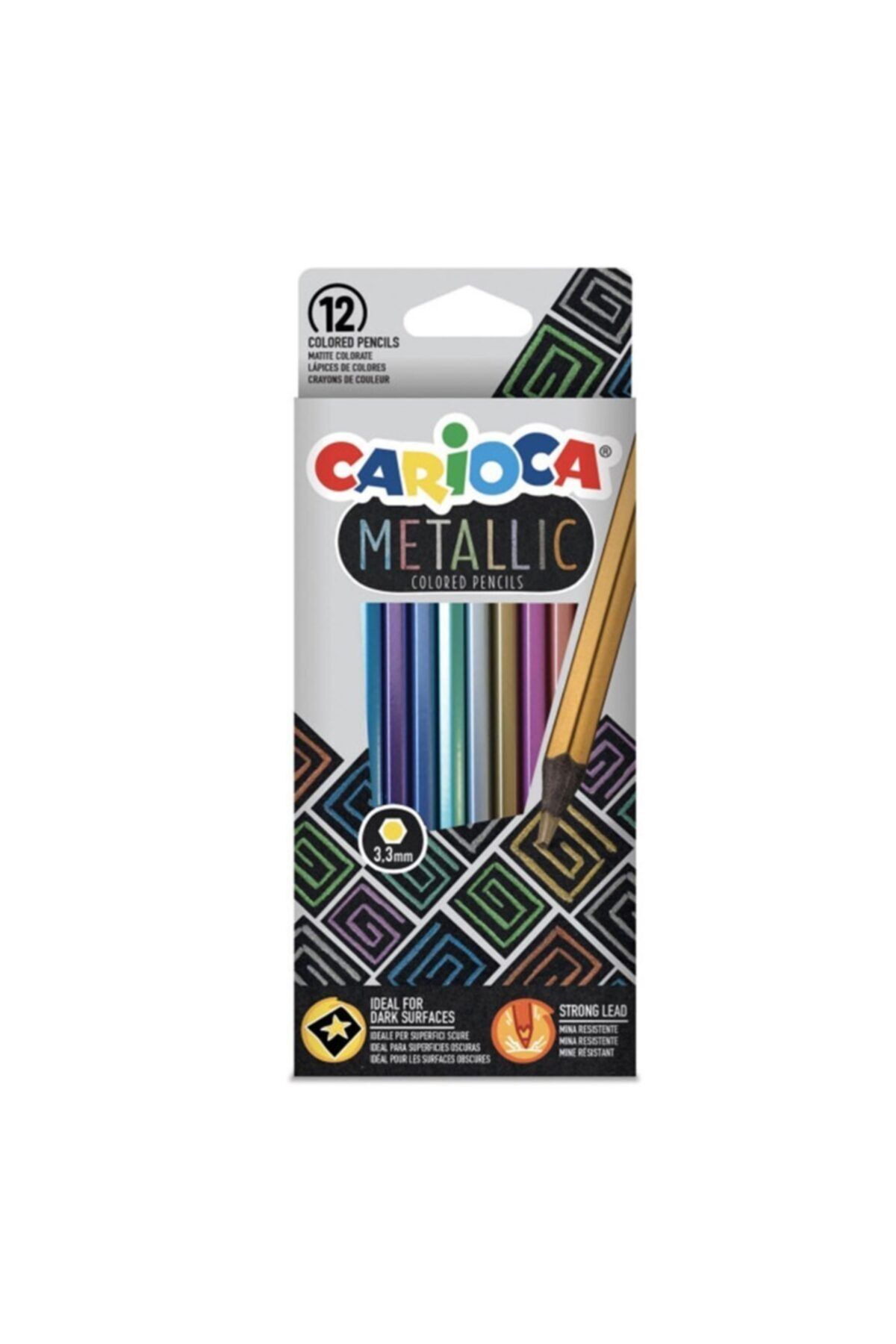 Carioca Metalik Kuru Boya 12 Li 43164