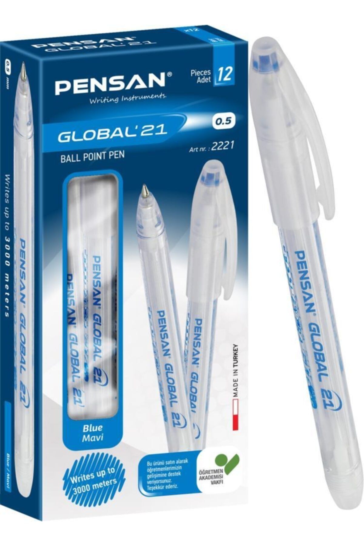 Pensan Global 21 Tükenmez Kalem 0.5 Mm 12 Li Mavi