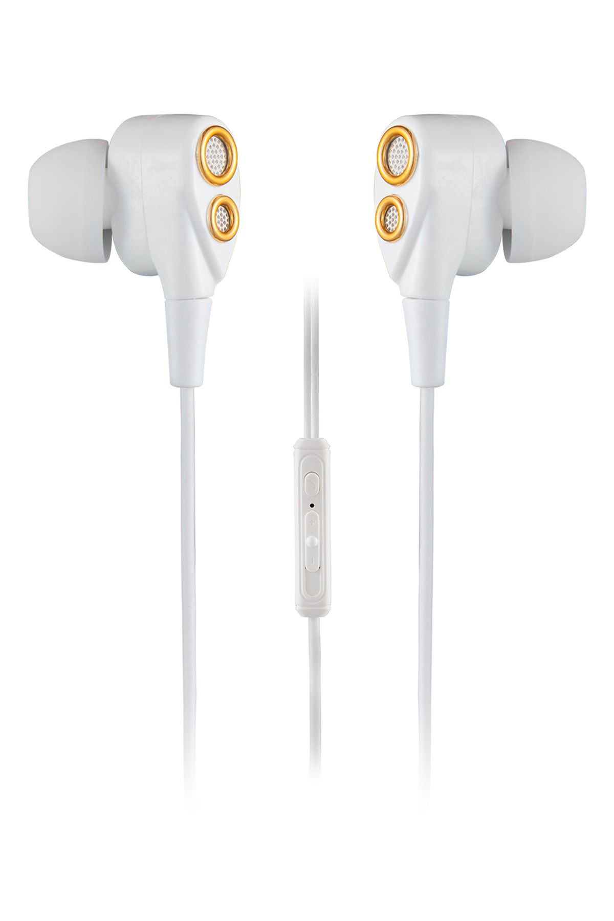 MF PRODUCT Acoustic 0152 Mikrofonlu Kablolu Kulak Içi Kulaklık Beyaz-gold