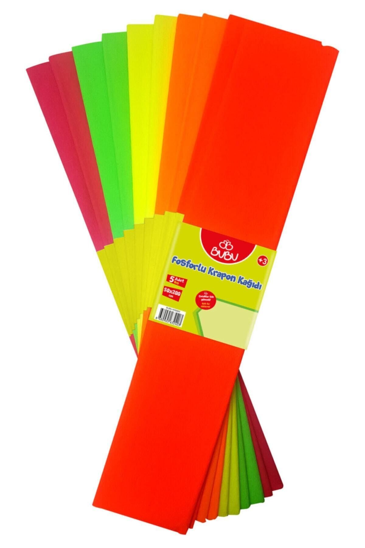 Bubu Bu-bu Krapon Kağıdı 5 Renk 50x200 Cm Fosforlu Kr0003