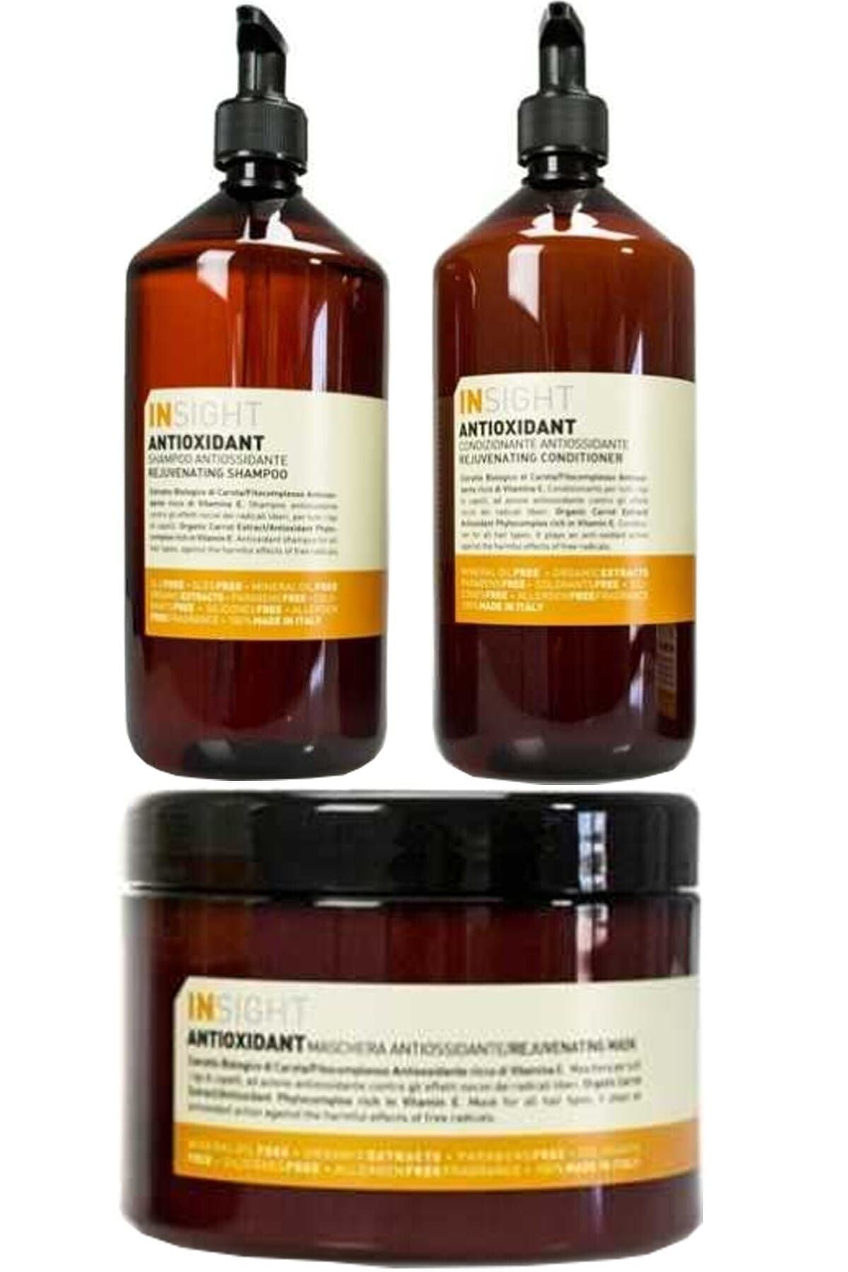 Insight Antioxidant Rejuvenating Antioksidan Şampuan 900 ml+ Krem 900 ml+ Maske 500 ml