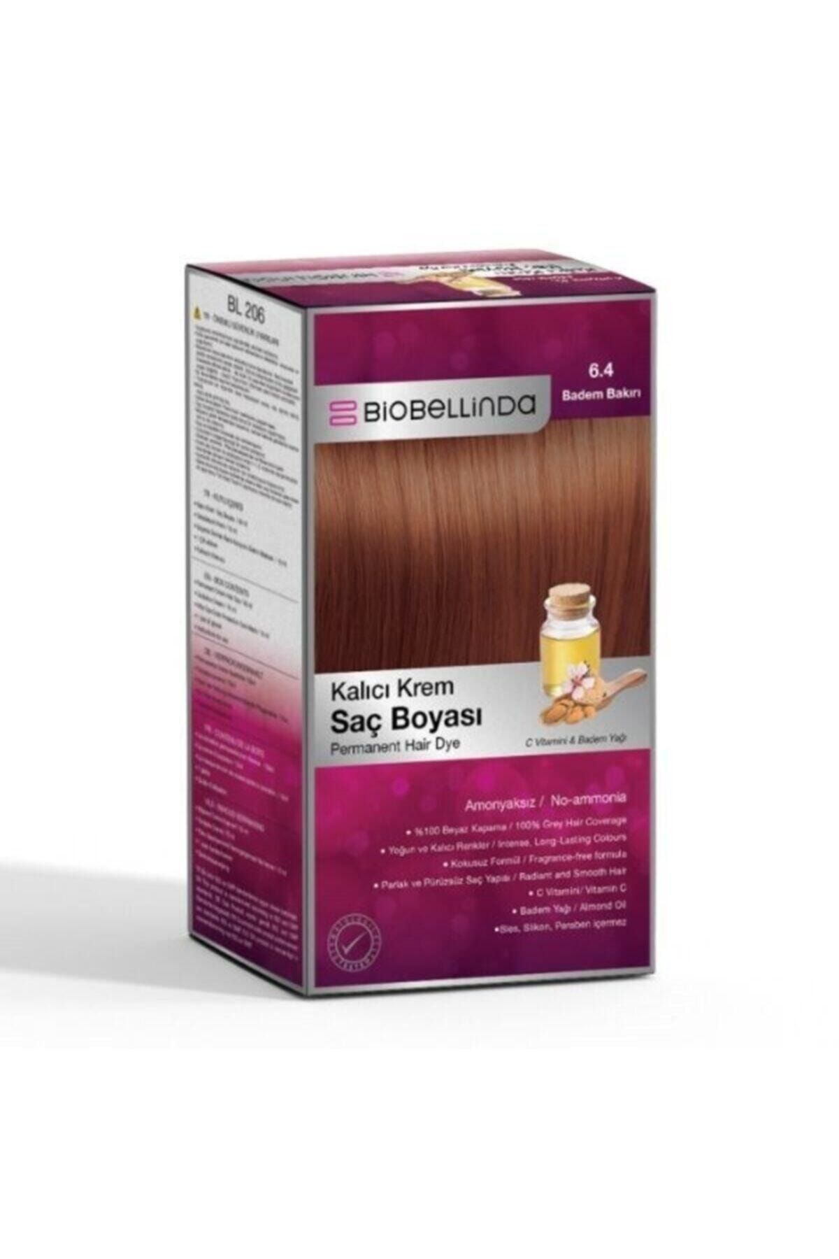 BioBellinda Saç Boyası 6.4 Badem Bakırı
