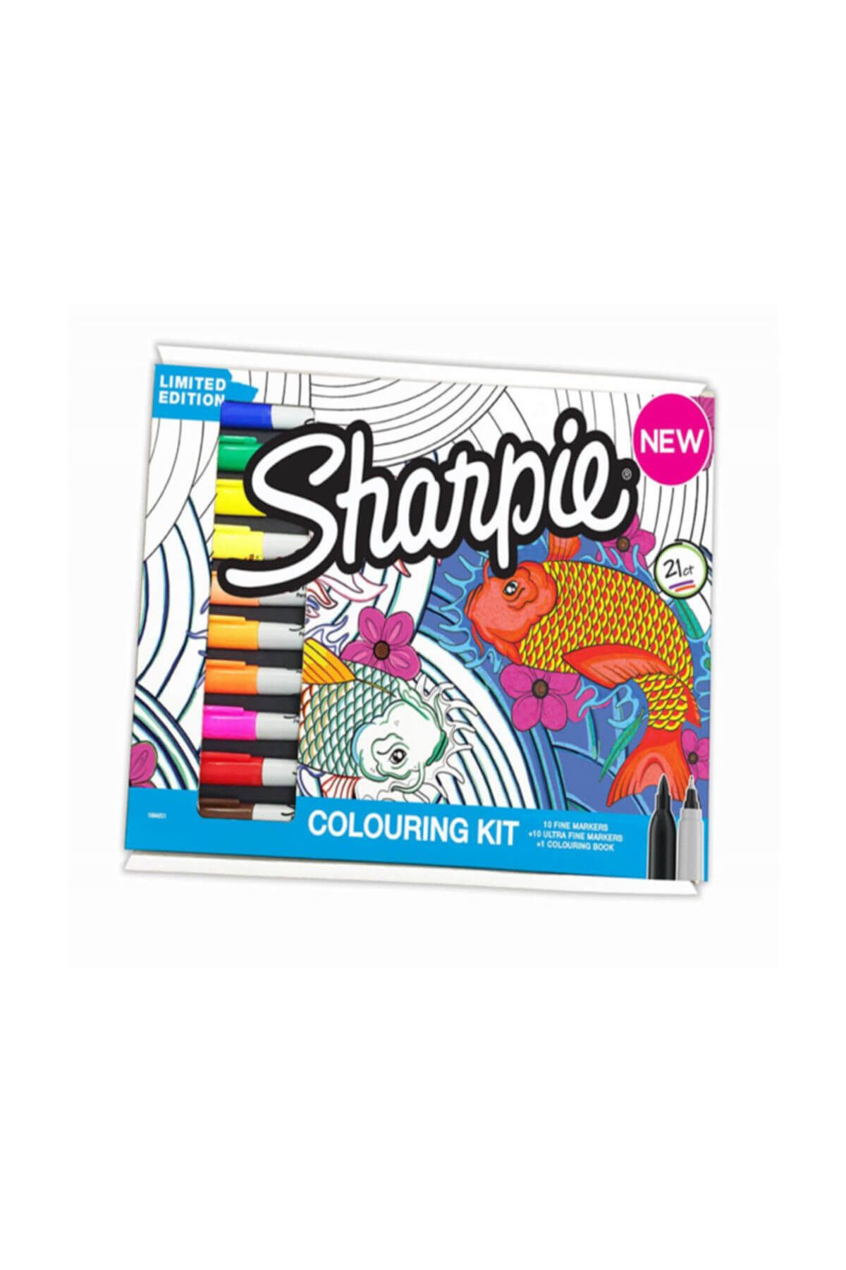 Sharpie Coloring Kit 20 Kalem + Boyama Kitabı Set