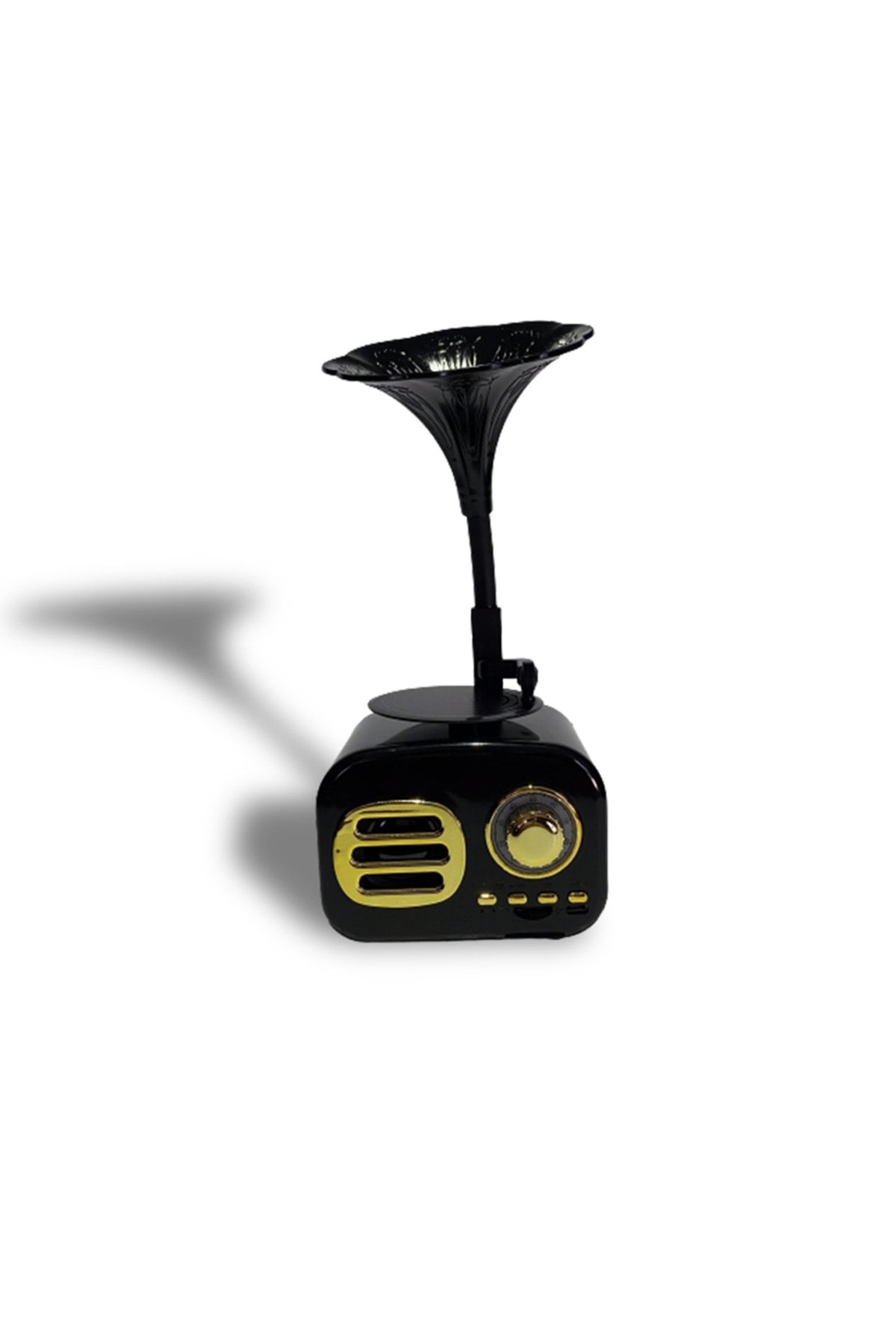 ORH STORE Siyah Taşınabilir Nostaljik Kablosuz Ses Gramafon Tasarımlı Bombası Extra Bass Bluetooth Hoparlör