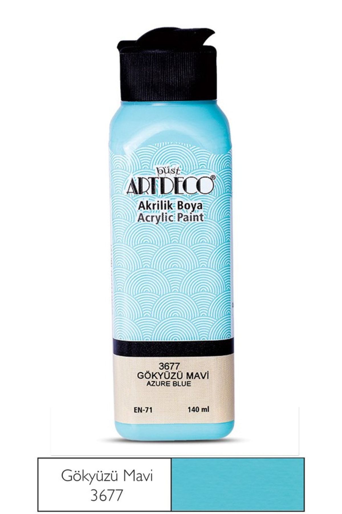 Artdeco Akrilik Boya 140 Ml. Şişe Gökyüzü Mavi Renk Kodu: 3677