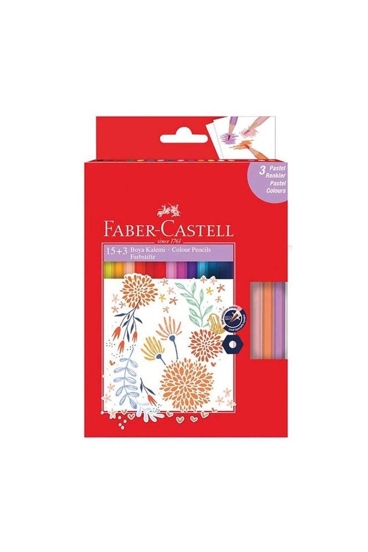 Faber Castell Faber Boya Kalemi 15+3 Pastel Renk 5171000005000
