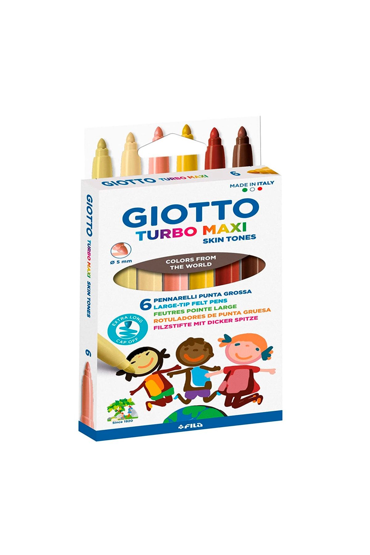 Giotto Turbo Maxi 6'lı Keçeli Kalem Skin Tones
