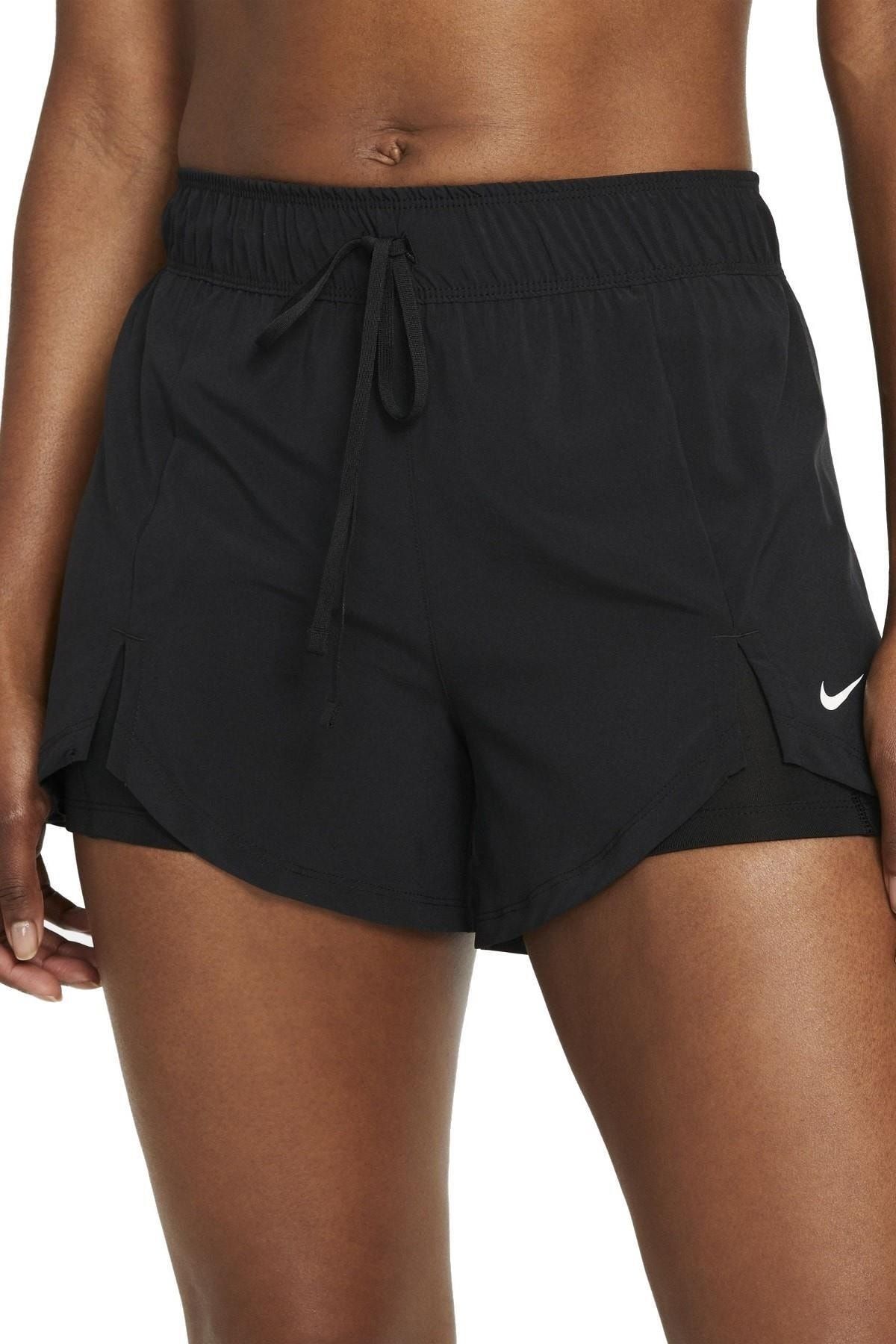 Nike Flex Essential 2-in-1 Training Shorts Taytlı Kadın Şortu Siyah