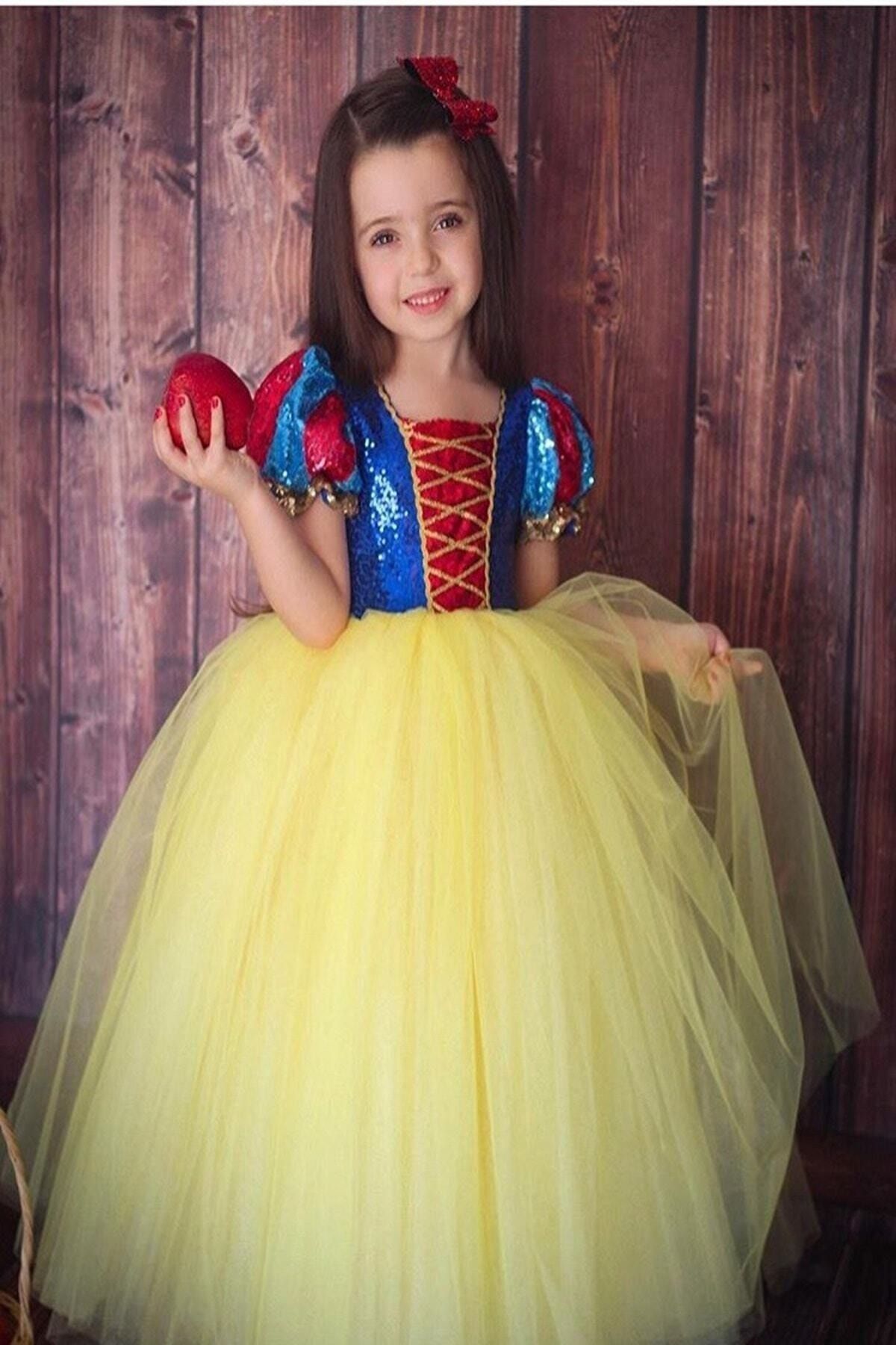 EKBEBEK Pamuk Prenses Kostümü Kız Çocuk Özel Tasarım Doğum Günü Elbisesi