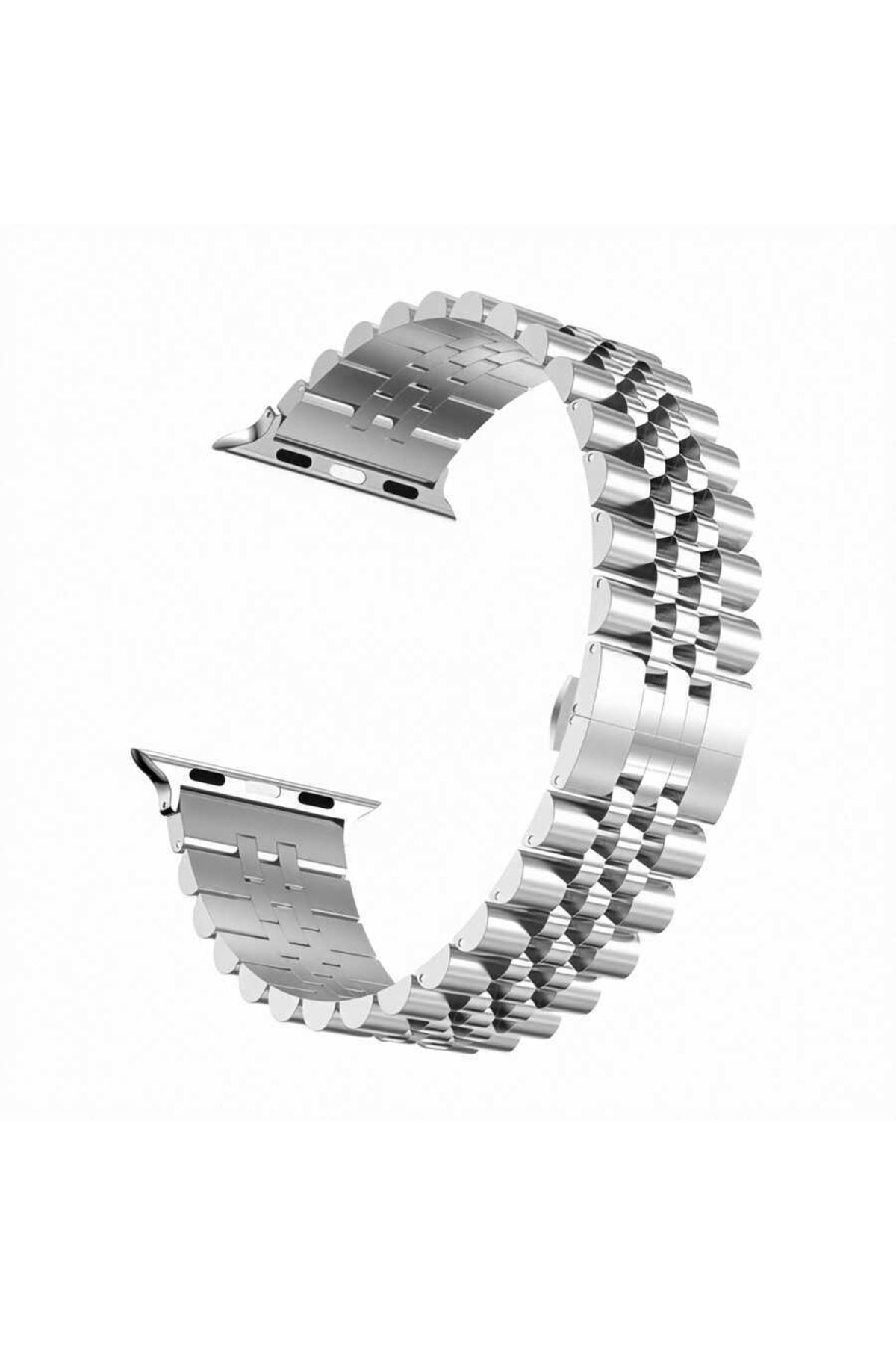 Zore Apple Watch 42mm Krd-36 Metal Kordon Renk Gümüş