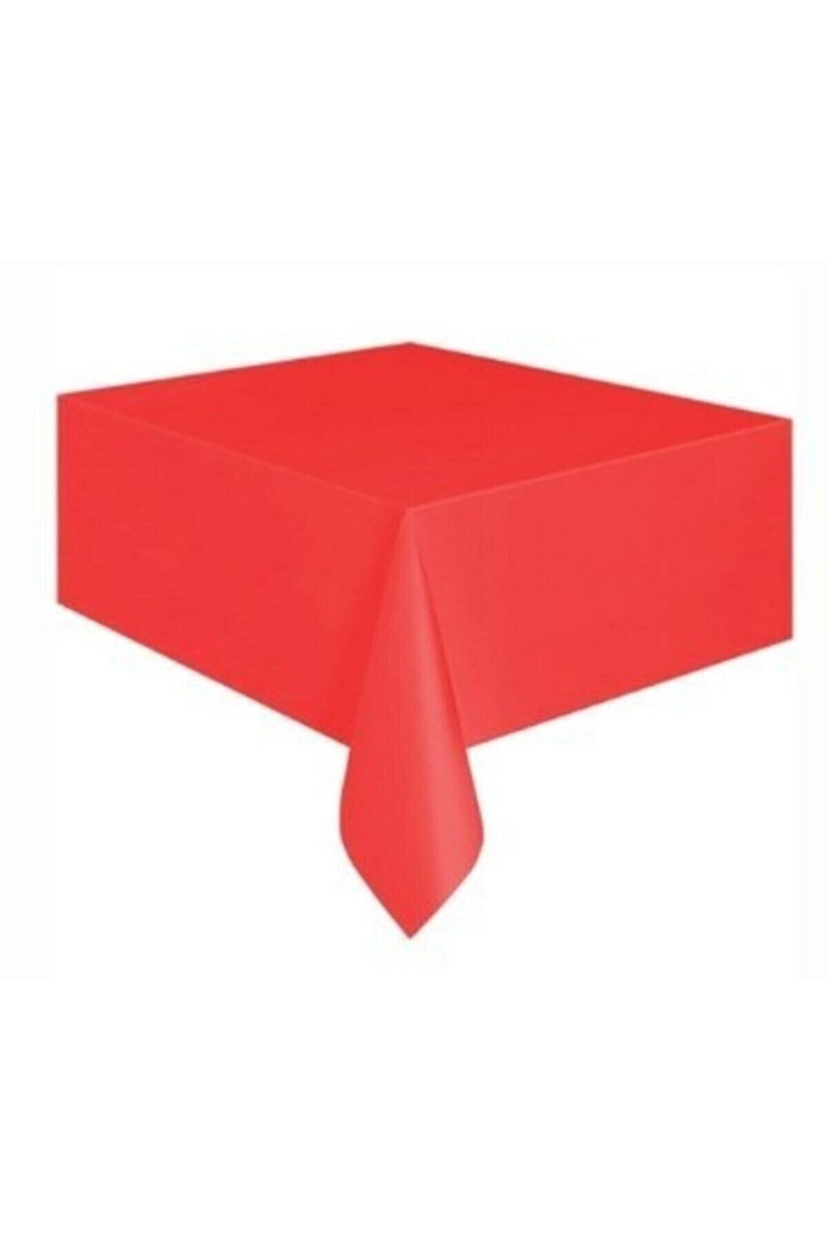 Renkli Parti Masa Örtüsü Kırmızı Renk 120x180cm