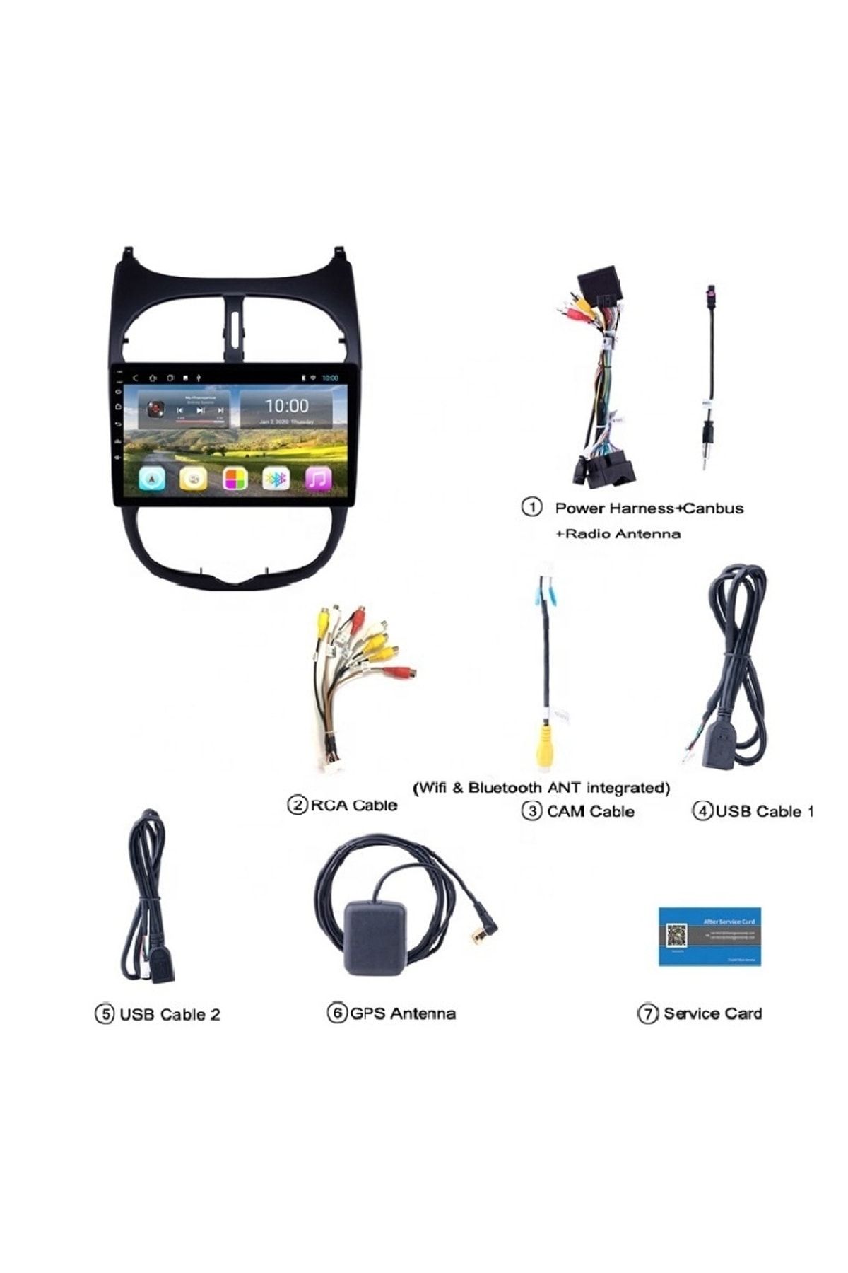 flytech Peugeot 206 Android Multimedya Navigasyon Teyp Uyumlu