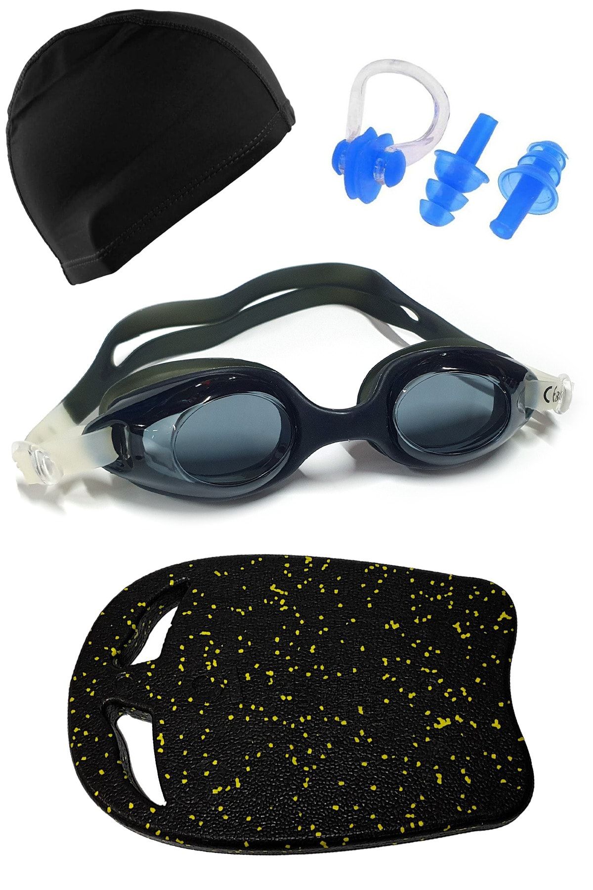 Tosima Çocuk Yüzücü Havuz Seti Gözlük Bone Kulak Tıkacı Burun Klipsi Ve Yüzücü Tahtası Seti Full Set