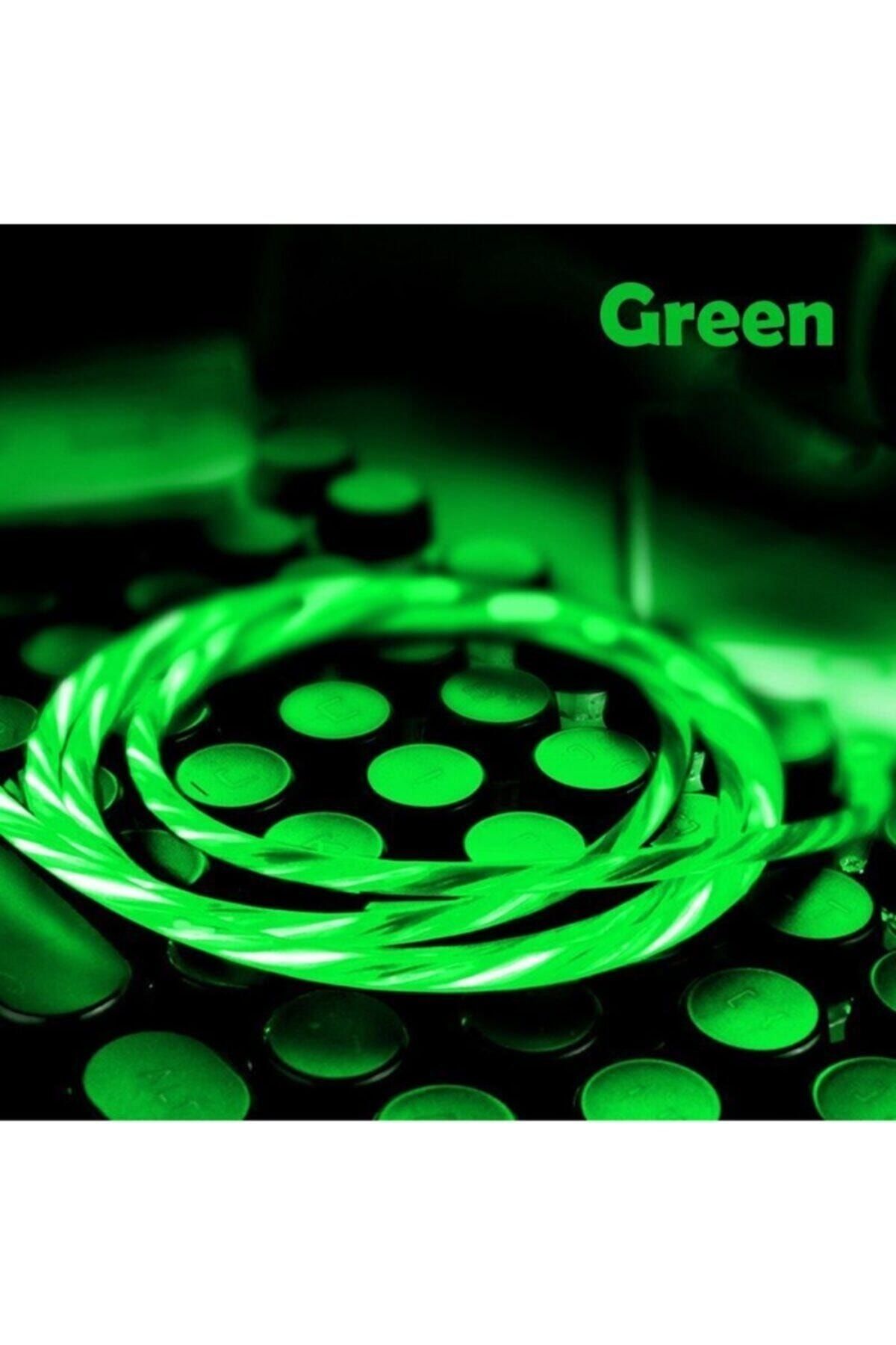Genel Markalar Micro Usb Full Işıklı Hareketli Manyetik Mıknatıslı Şarj Aleti Sarj Kablosu Yeşil Işıklı