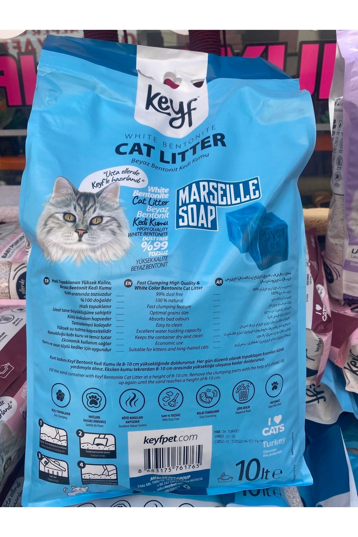 Marsilya Sabun Kokulu Bentonit Kedi Kumu 10 lt_0