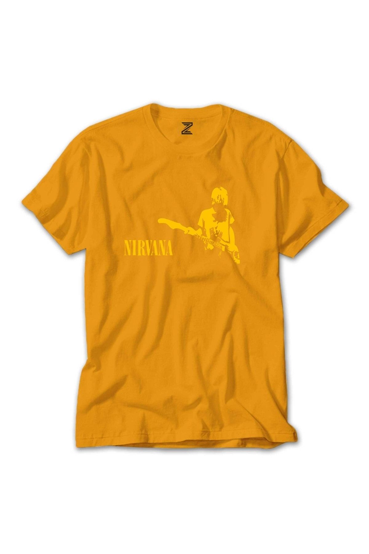 Z zepplin Nirvana Kurt Cobain Sarı Tişört